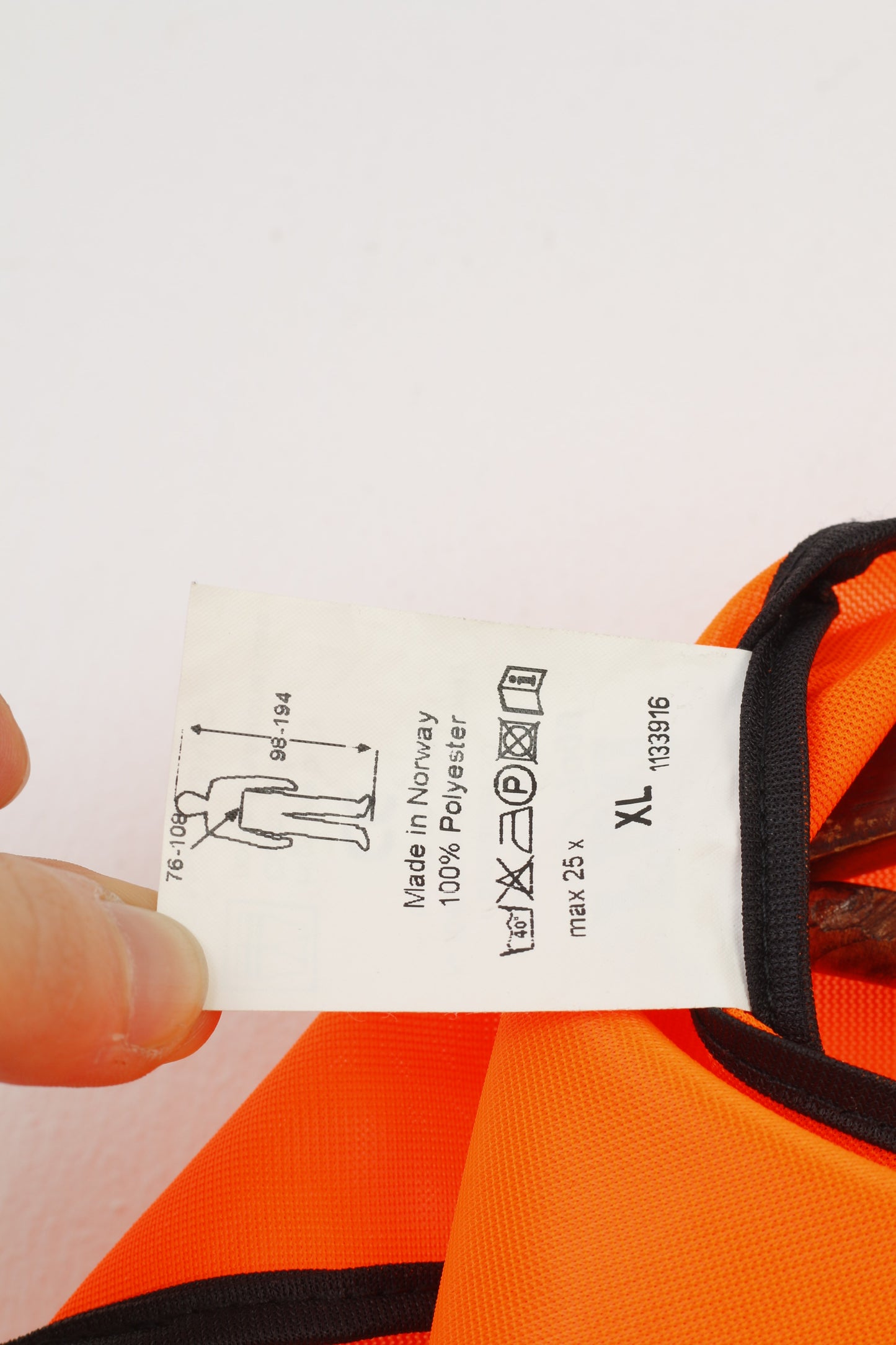 Fagforbundet Men Shirt XL Orange Sleeveless  Oversize Work Clothes Top