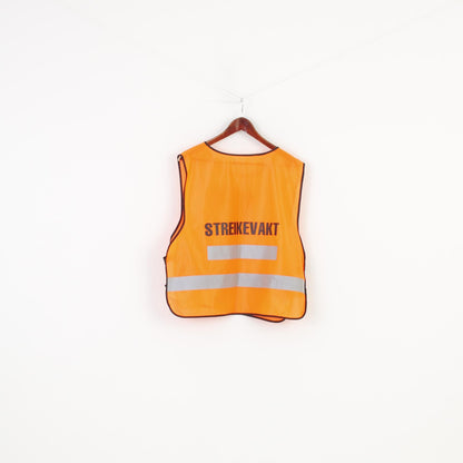 Fagforbundet Camicia da Uomo XL Arancione Senza Maniche Oversize Abbigliamento da Lavoro Top
