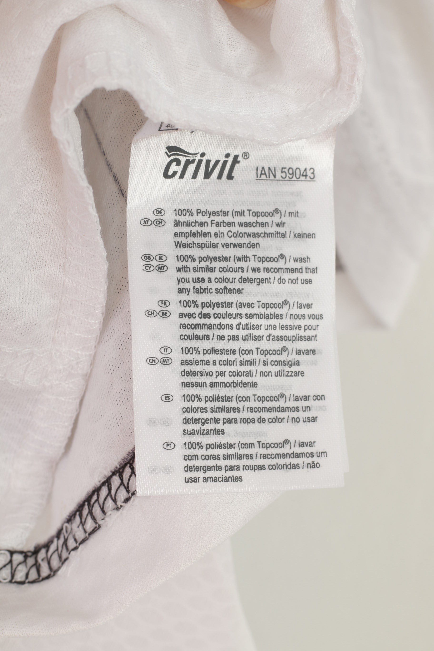 New Crivit Sports Men L 52/54 Cycling Shirt Zip Neck Red White Bike  Jersey Pockets Top