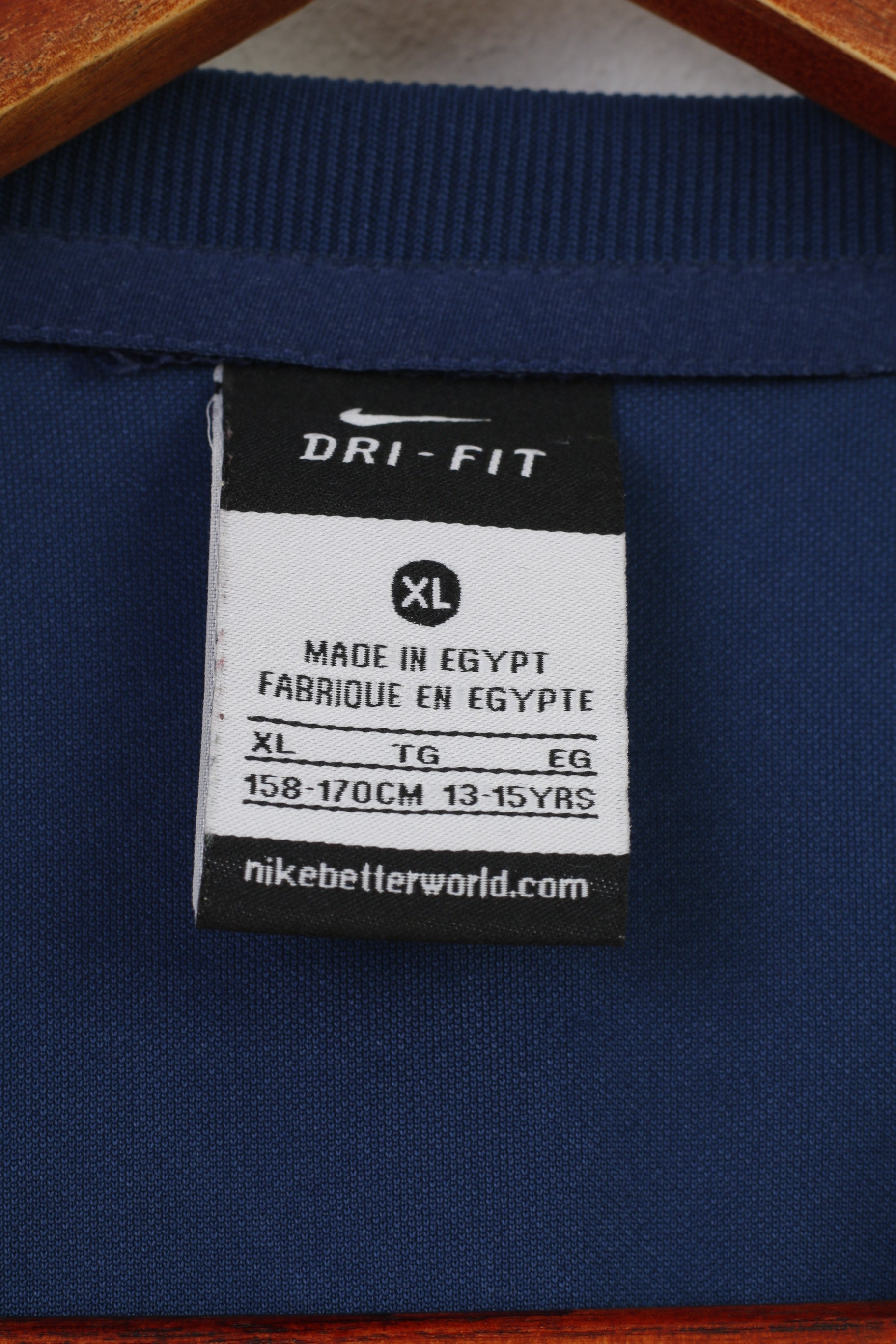 Nike Garçons 158 13 Âge Chemise Bleu Marine Washington AFC Football Haut à Manches Longues