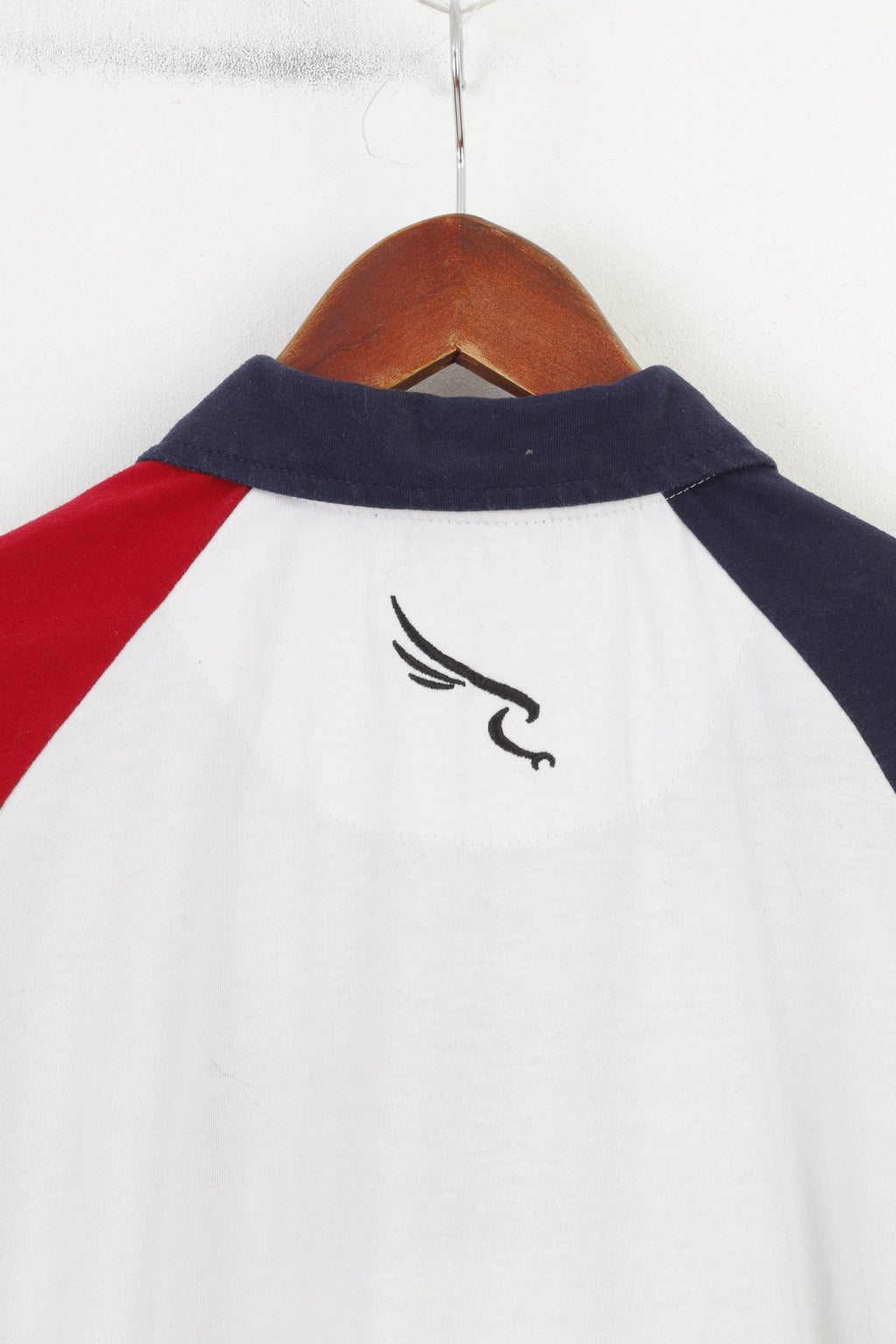 Falcons Men M Polo Shirt Cotton  Navy White American Football Atlanta Short Sleeve Top