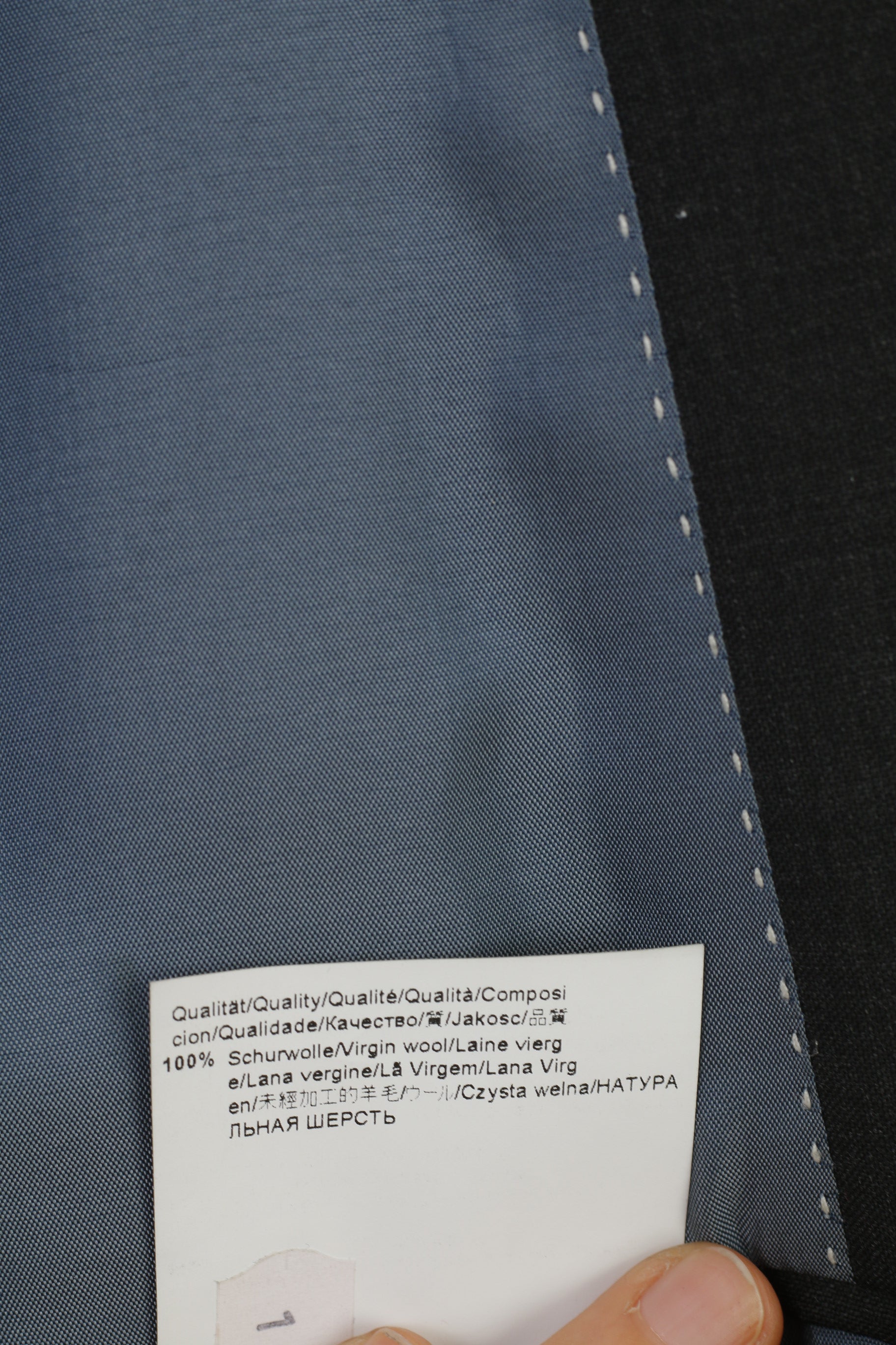 Hugo Boss Men 50 40 Blazer Charcoal Wool Single Breasted Vintage Jacket