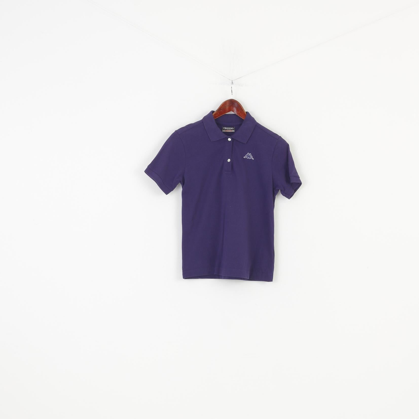 Kappa Boy 13 14 Age  Polo Shirt Purple Collar Bottoms Short Sleeve Top