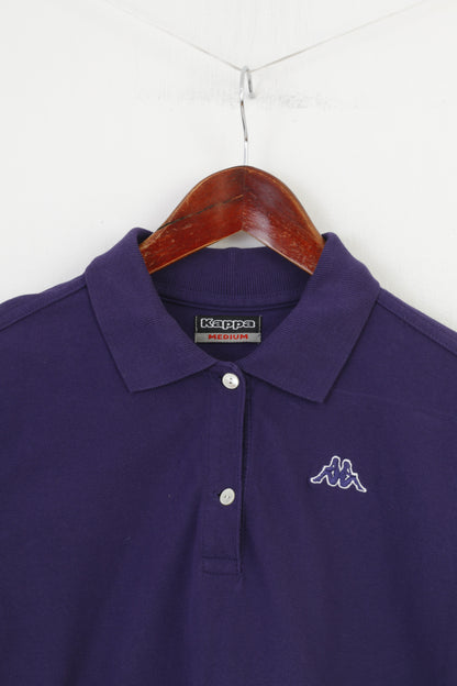 Polo Kappa Boy 13 14 anni Polo in cotone viola con colletto e top a maniche corte