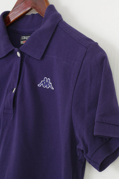 Polo Kappa Boy 13 14 anni Polo in cotone viola con colletto e top a maniche corte