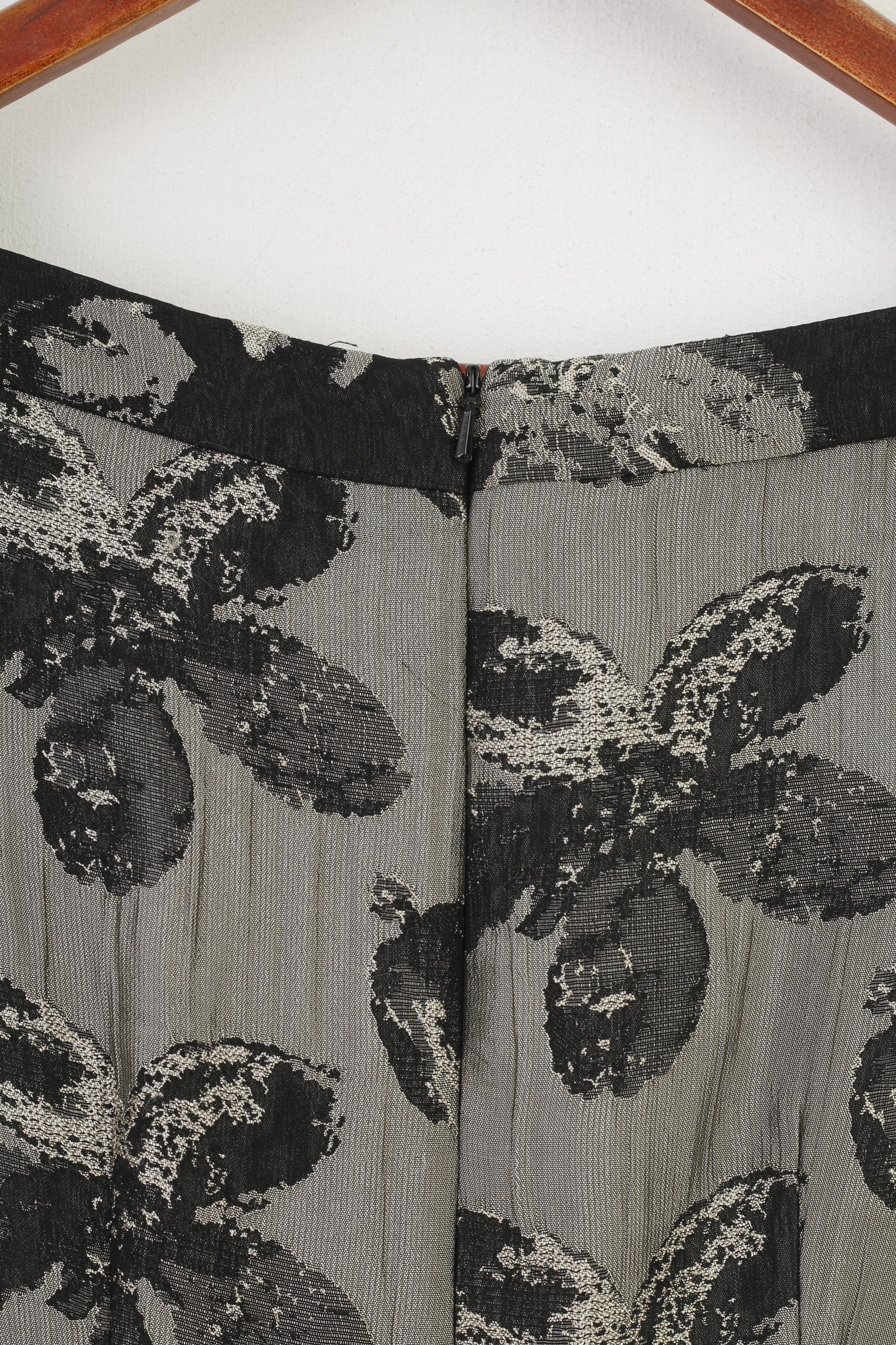 Donna Ricco New York Women 2P XS Dress Grey Shiny Flowers Printed Cocktail Mini