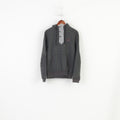 Sergio Tacchini Men S Sweatshirt Grey Hoodie Cotton Pads Zip Neck Vintage Top