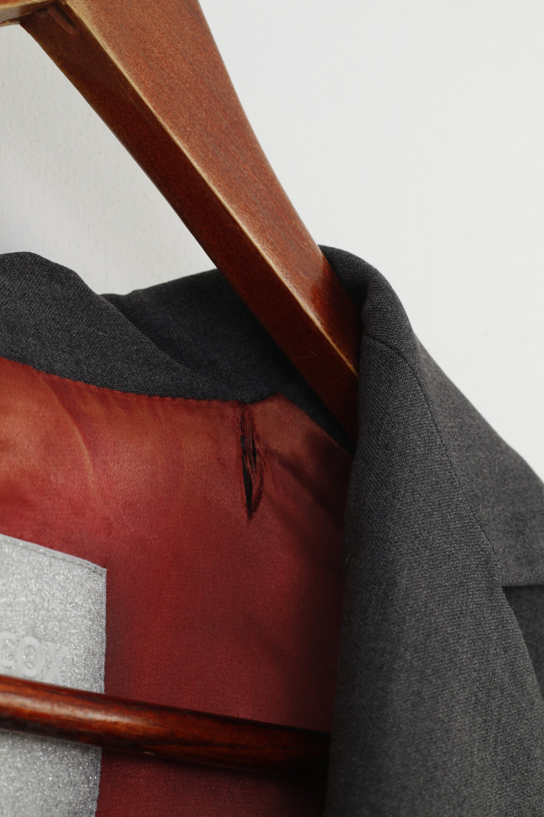 Patrick Cox Woman 40 10  Jacket Grey Long Sleeve Breasted Jacket Elegant  Pockets Top