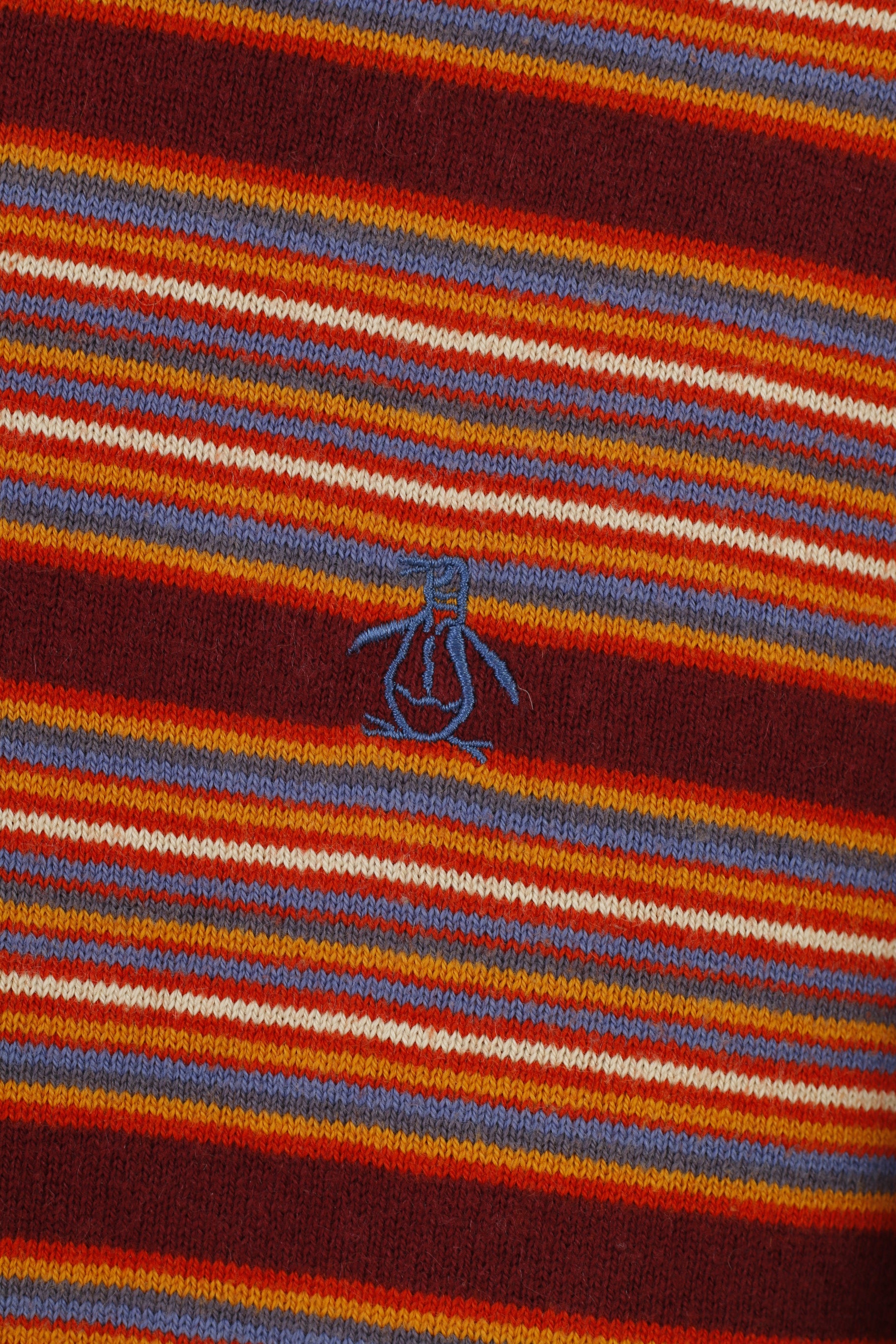 Penguin Men M Jumper Multicolor Cotton Striped Long Sleeve Top