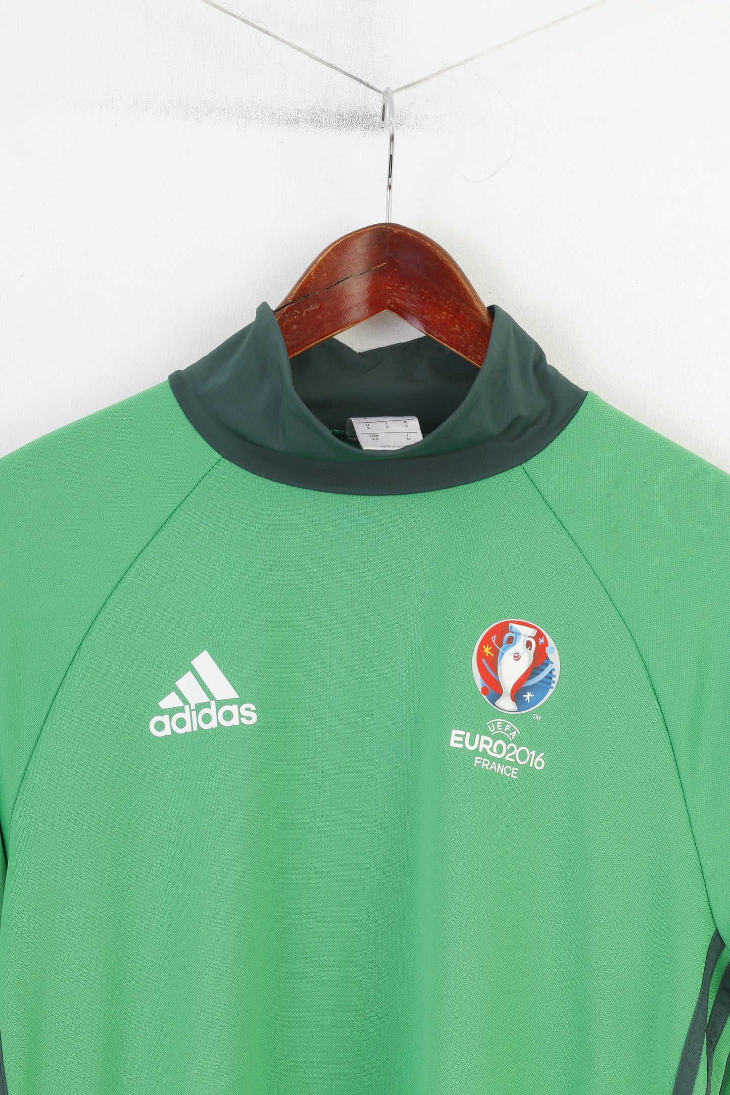 Adidas Homme S Shirt Football Club Vert Manches Longues Euro 2016 France Haut