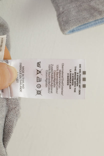 Polo Adidas da uomo XL grigia sportiva a maniche corte in cotone vintage