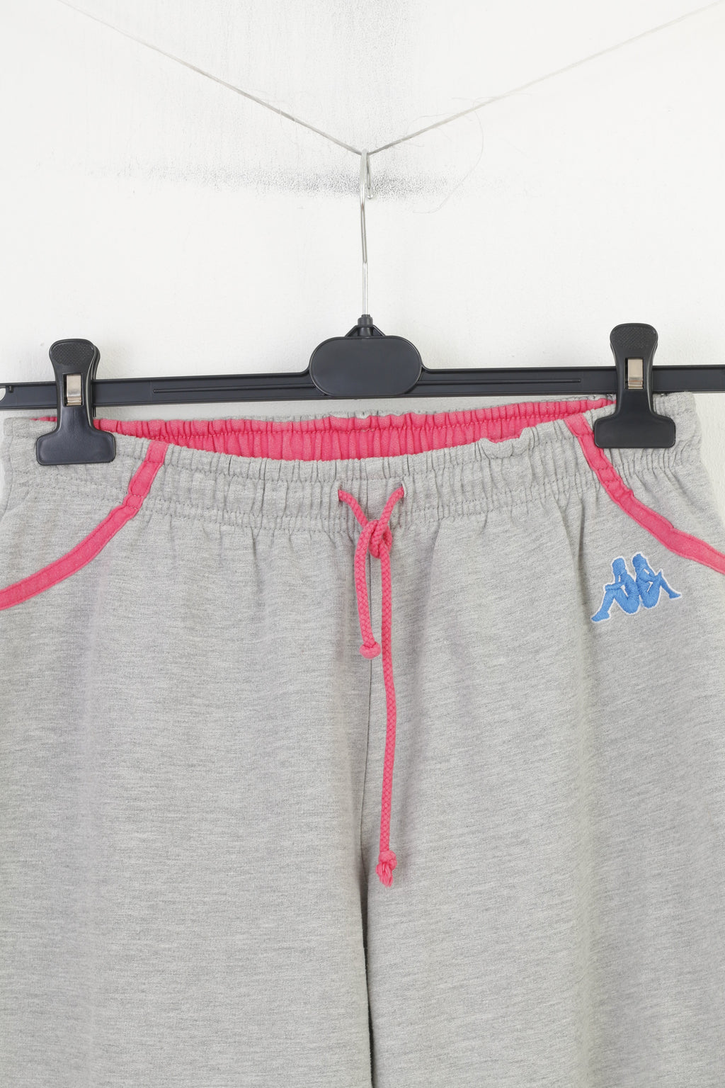 Kappa Femmes M Pantalons de survêtement Gris Coton Activewear Pantalon d'entraînement