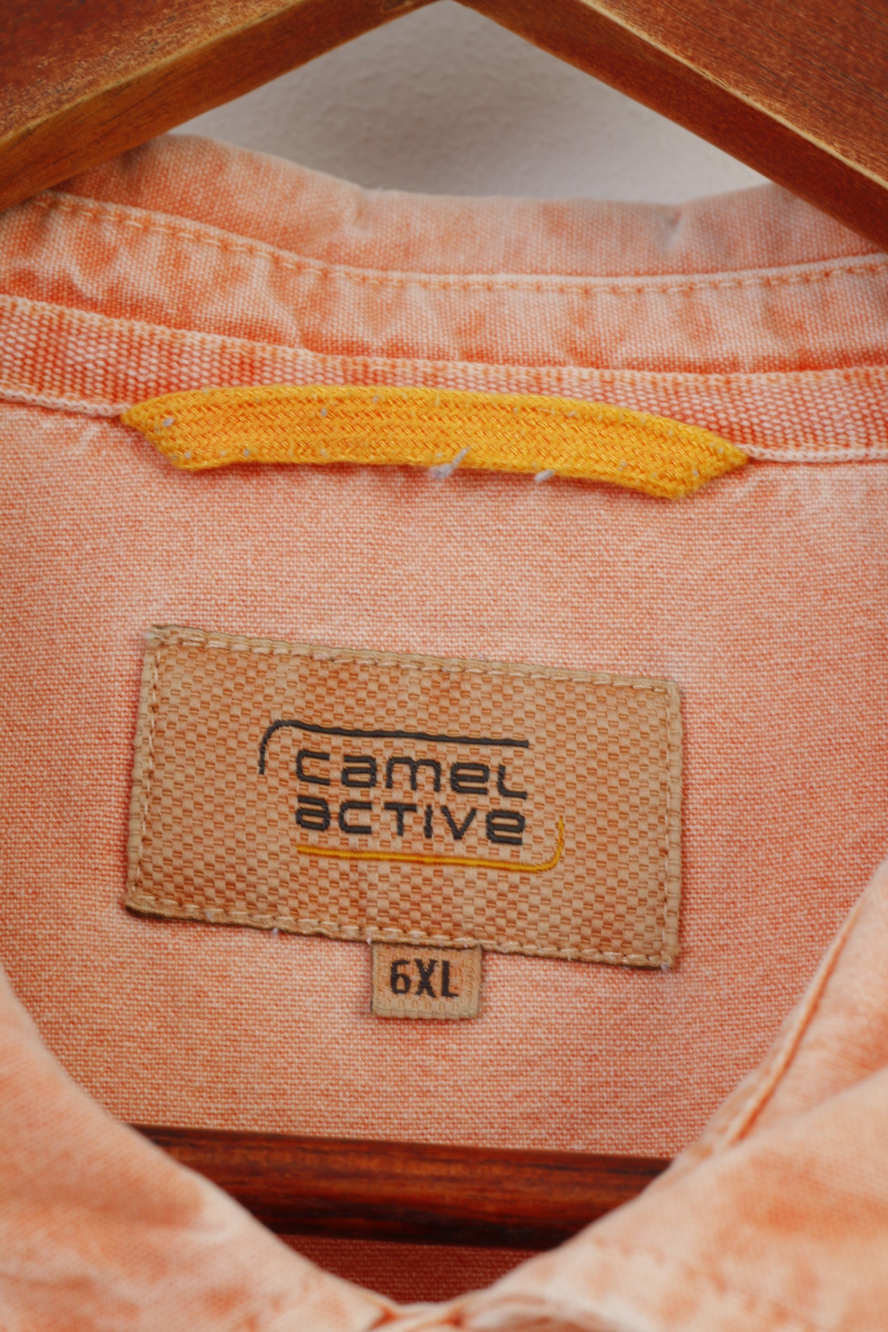 Polo Camel Active da uomo 6XL Top con colletto a maniche corte in cotone corallo