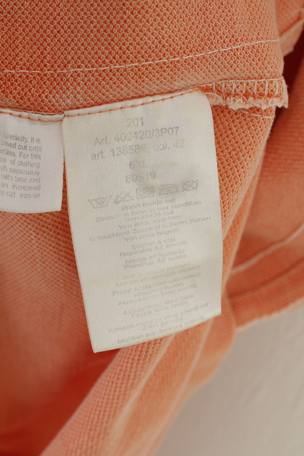 Polo Camel Active da uomo 6XL Top con colletto a maniche corte in cotone corallo