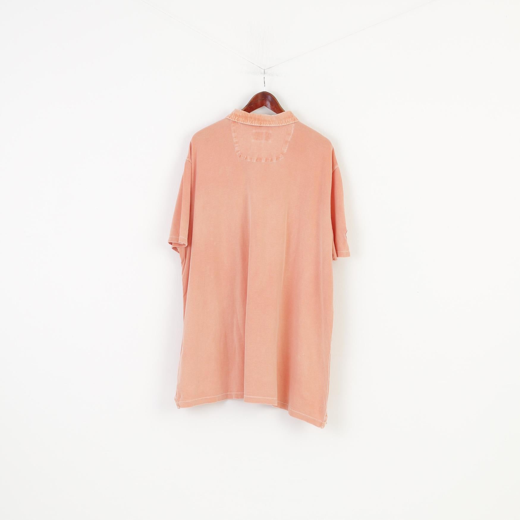Polo Camel Active da uomo 6XL Top con colletto a maniche corte in cotone corallo