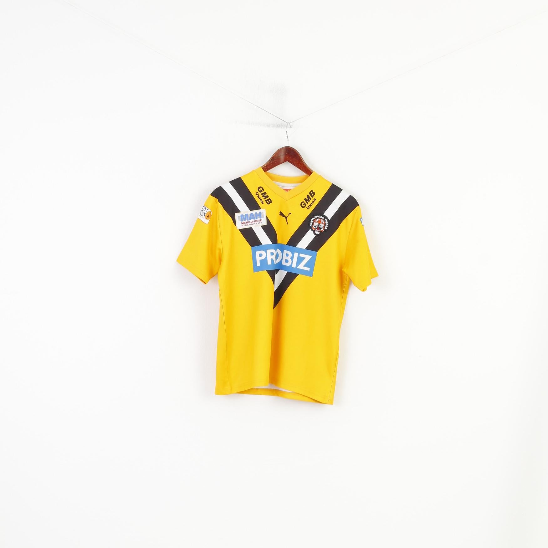 Puma Castleford Tigers Boys 164 14 Age Shirt Sportswear GMB Union Yellow Top