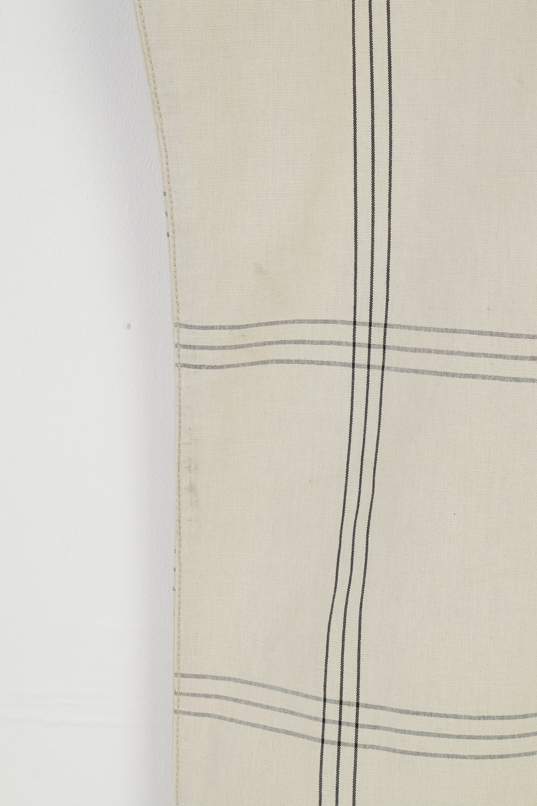 Diesel Industry Hommes 36 Pantalon Crème Coton Rayé Boutons Haut