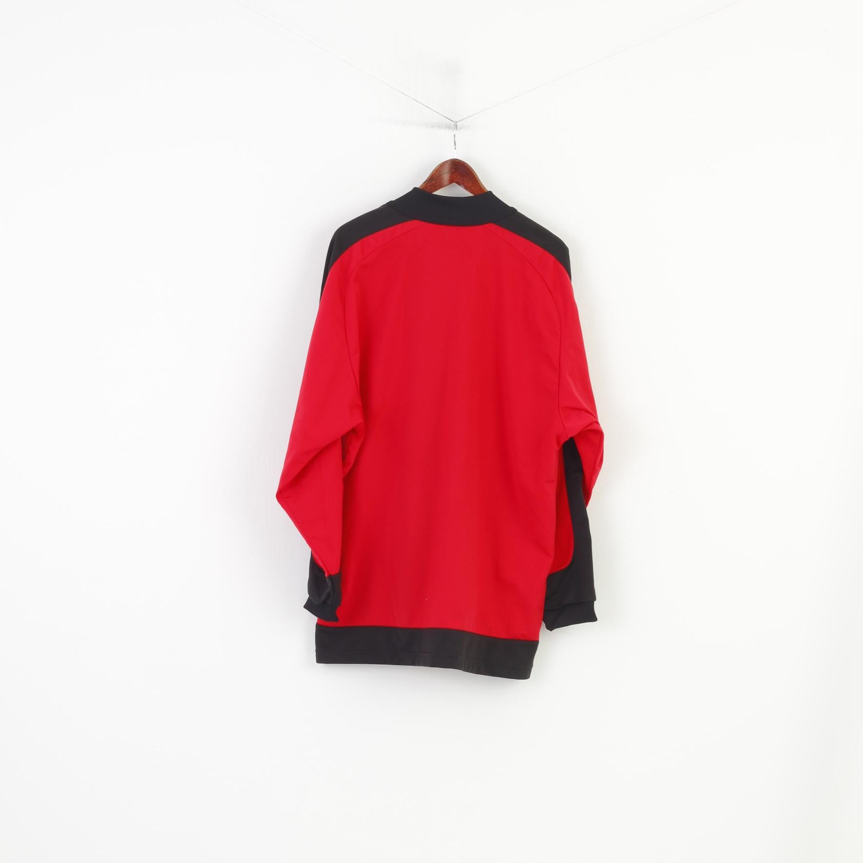 Nike Homme L 44 Sweat-shirt Sport Training Rouge Fermeture Éclair Complète Vintage