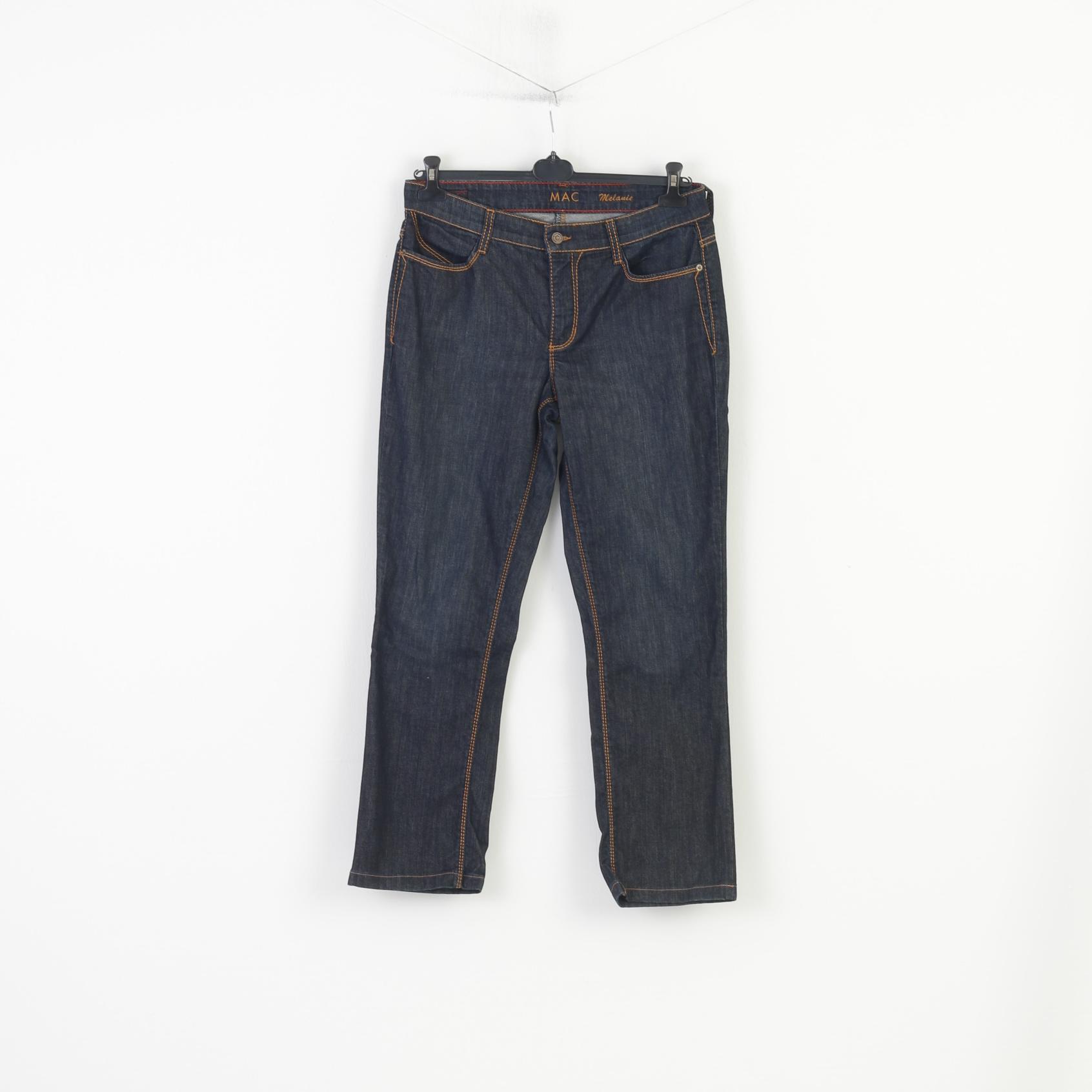 MAC Jeans Women 42  Trousers Jeans Cotton Navy Denim Melanie Pants