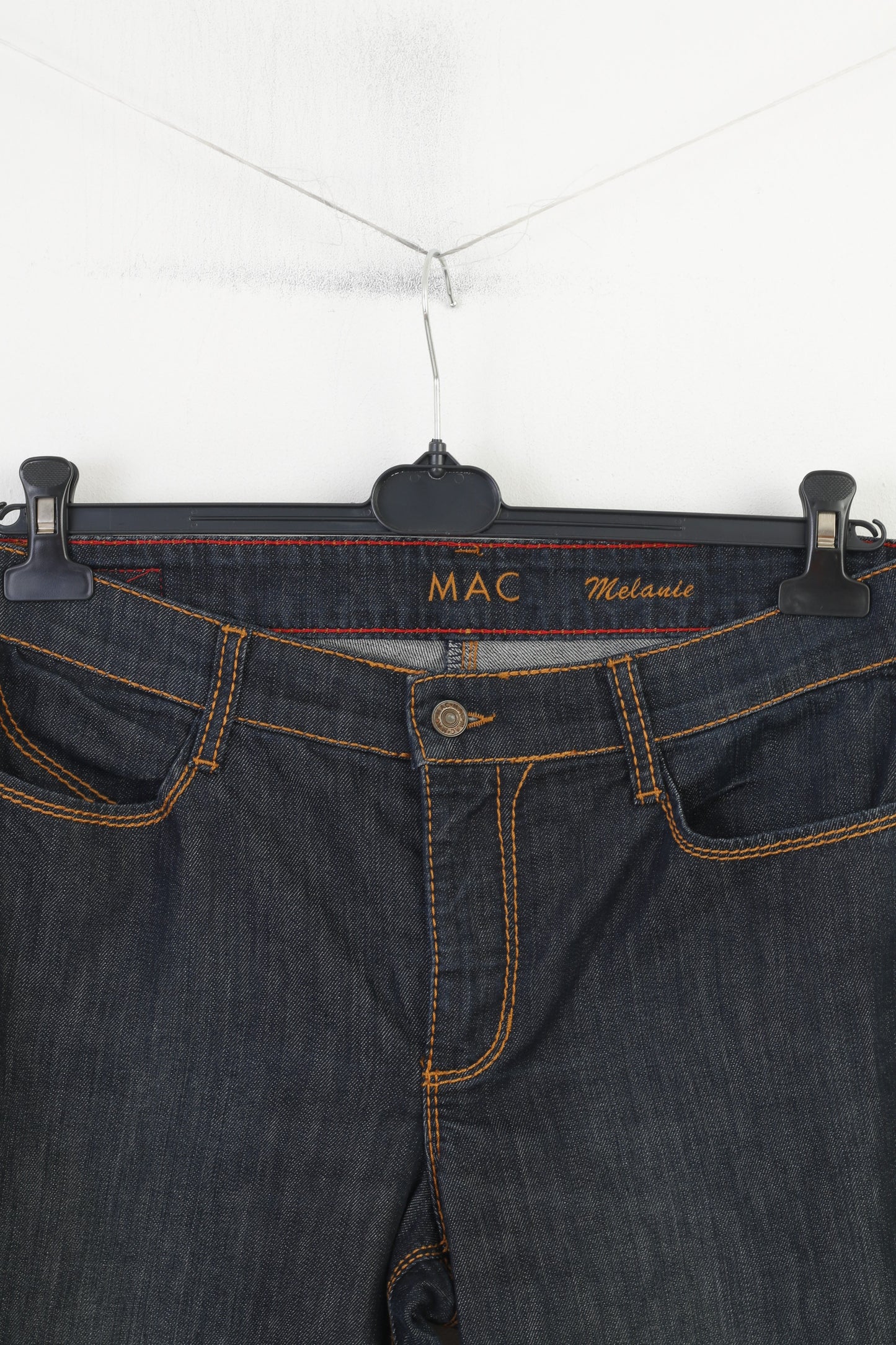 MAC Jeans Donna 42 Pantaloni Jeans Cotone Pantaloni Melanie Denim Blu Scuro