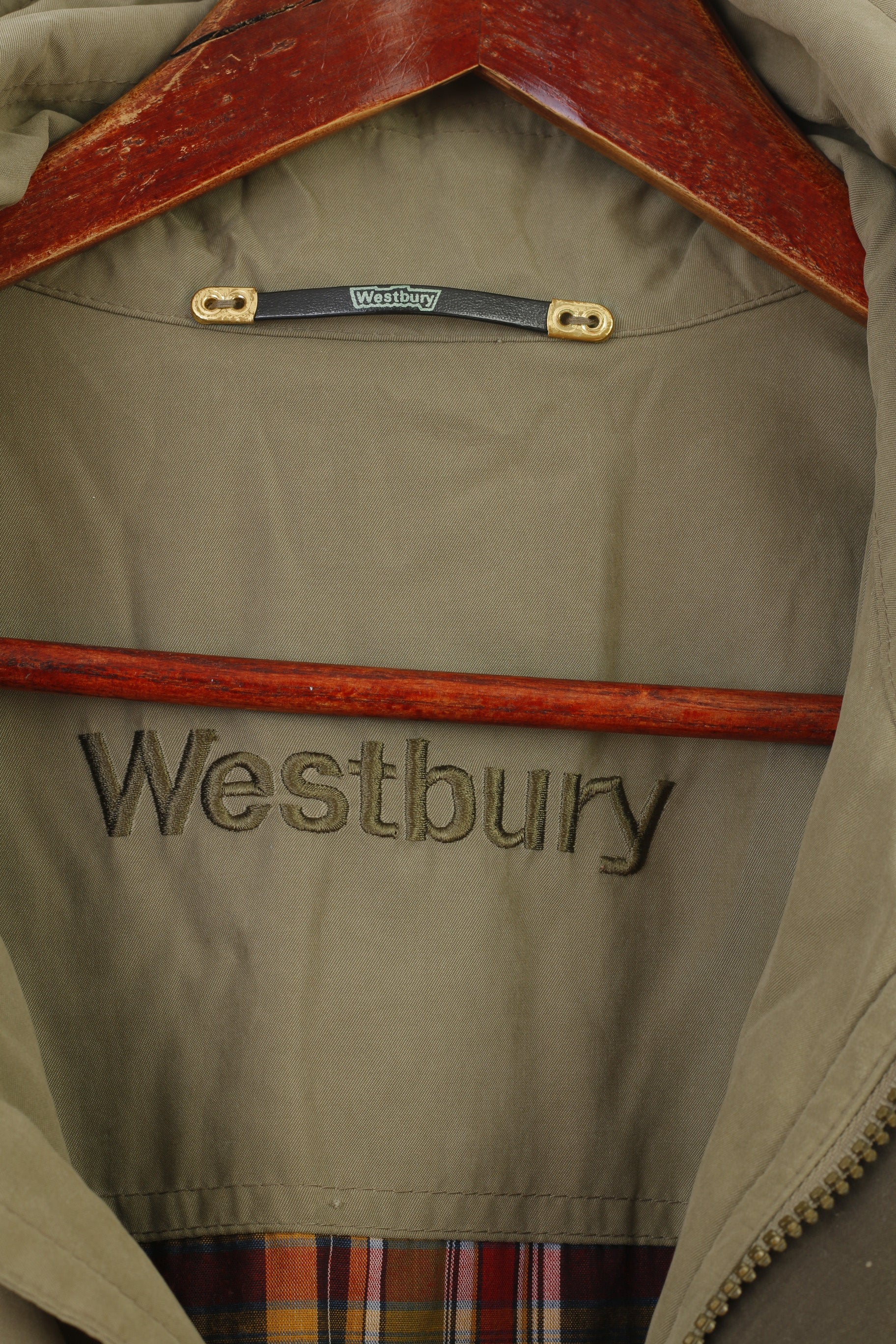 Westbury C&A Men 48 M Long Jacket Khaki Sympatex Full Zipper  Vintage Padded Top