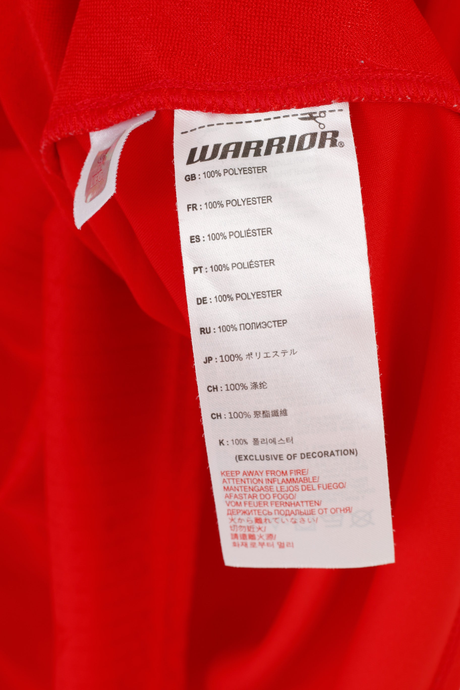 Warrior L.F.C Men L Shirt Football Club Red Sport Standard Chartered Crew Neck Short Sleeve Top