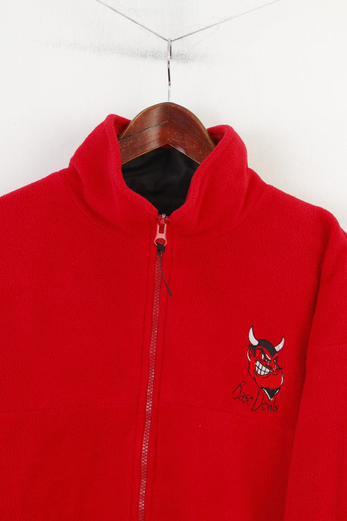 Active Fleece by Result Veste Homme Double Face Rouge Coupe-Vent Base Devils Vintage Haut Rembourré