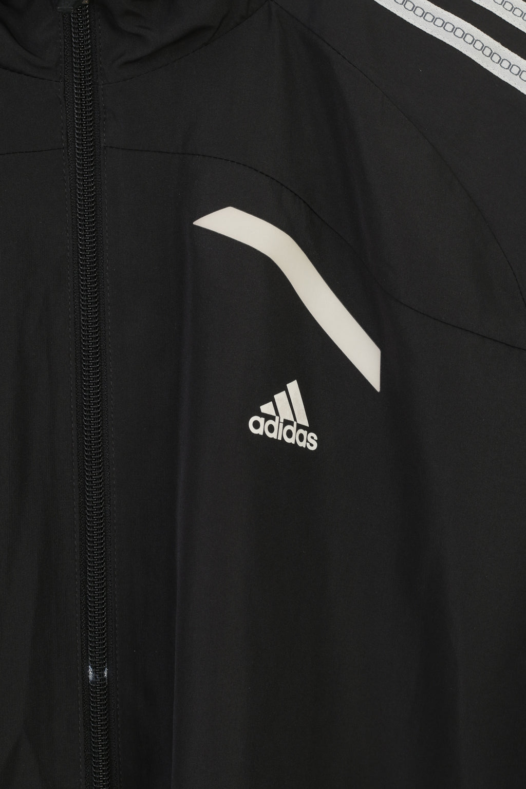 Adidas Garçons 178 Veste Légère Noir Fermeture Éclair Complète Sportswear Clima Cool Vintage Top 