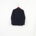  Vintage Men XS Jacket Black Hand Made Fitted  Detailed Buttons Collar Pockets Vintage Top