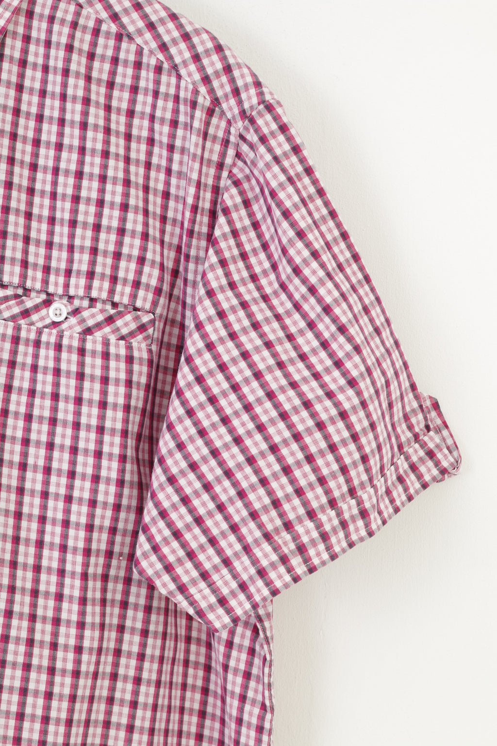 James Pringle Chemise décontractée pour homme XL Blanc à manches courtes en coton vintage à carreaux