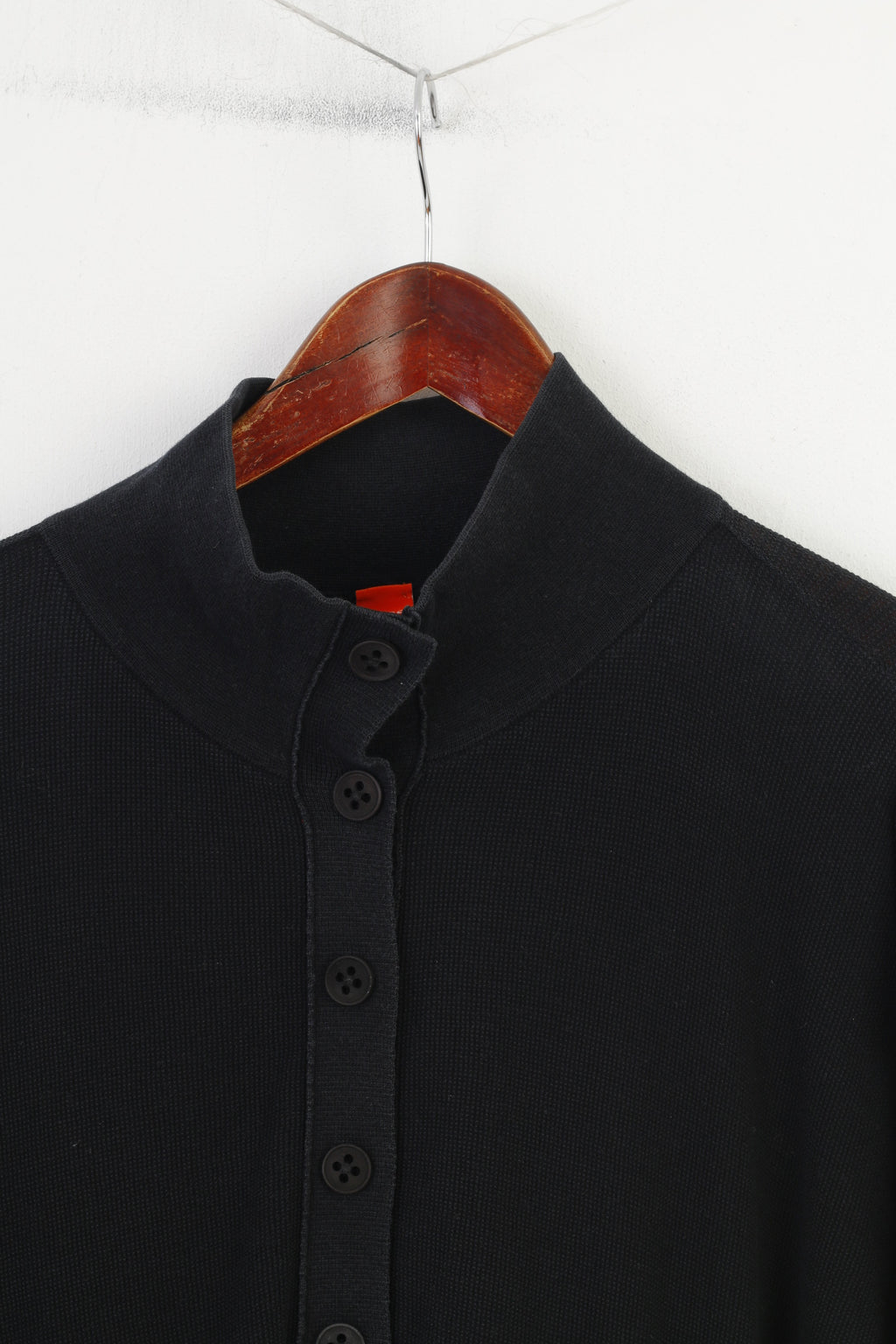 Hugo Boss Women XS Jumper Black Vtg Bottoms Cotton Classic Sweater Top