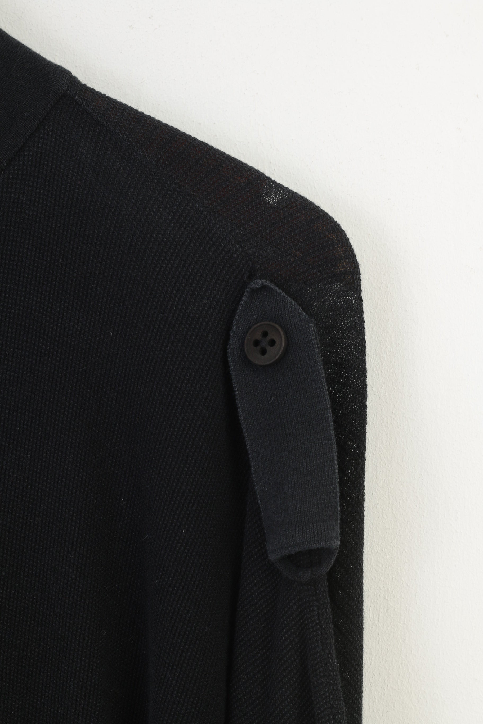 Hugo Boss Women XS Jumper Black Vtg Bottoms Cotton Classic Sweater Top