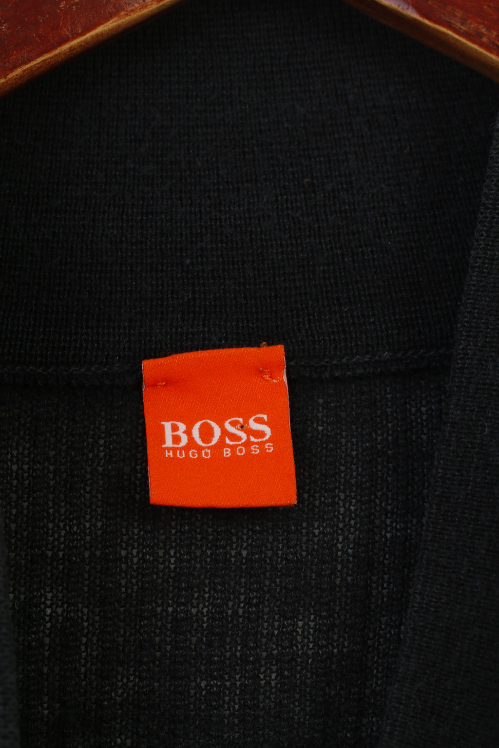 Hugo Boss Women XS Jumper Black Vtg Bottoms Cotton Classic Sweater Top