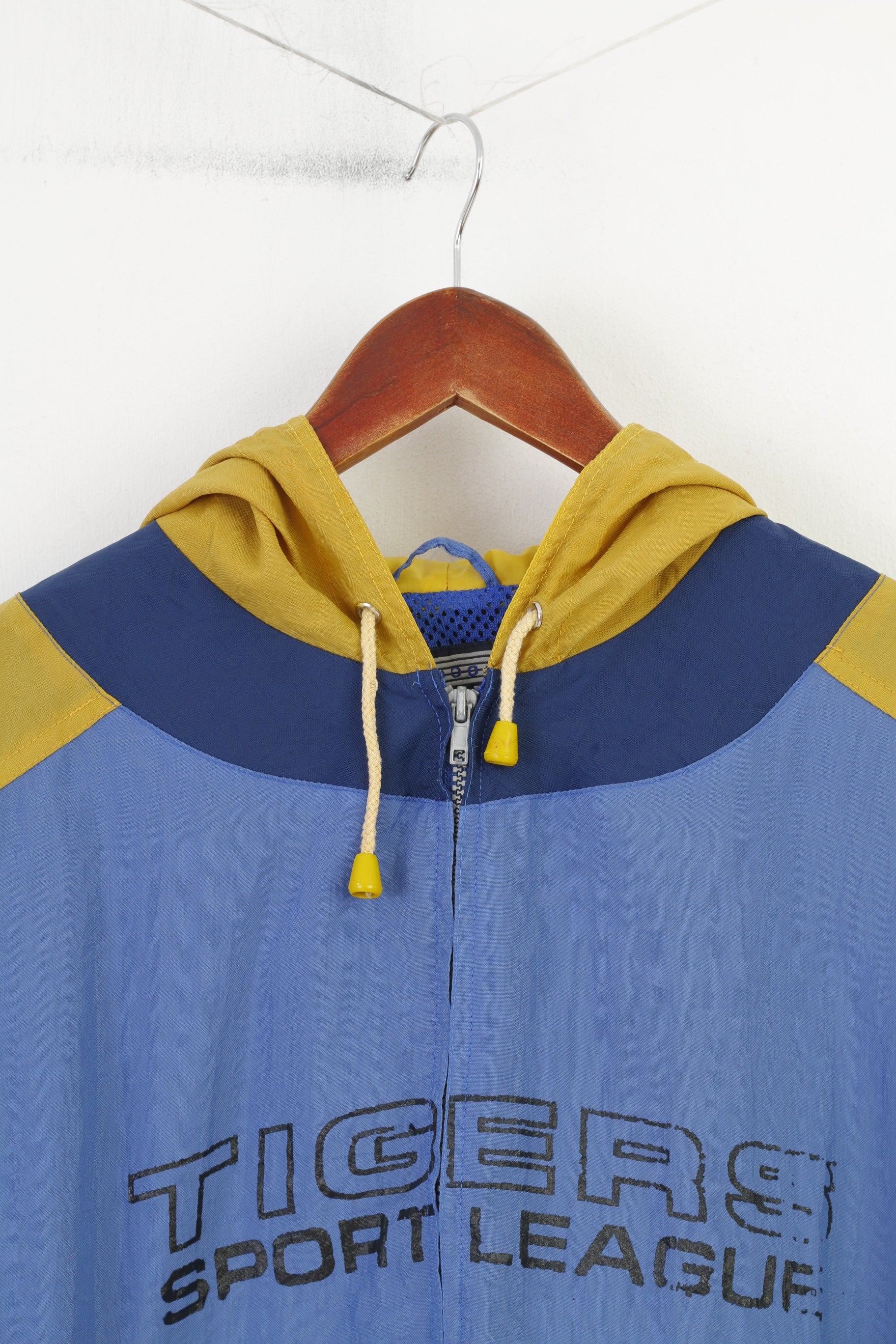 Outdoor Tigers Garments Veste 176 pour garçon en nylon avec capuche imperméable Bleu vintage