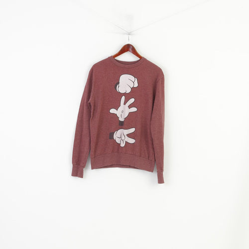 Cedar Wood State Men M Sweatshirt  Jumper  Maroon Crew Neck Cotton Disney Vintage Top