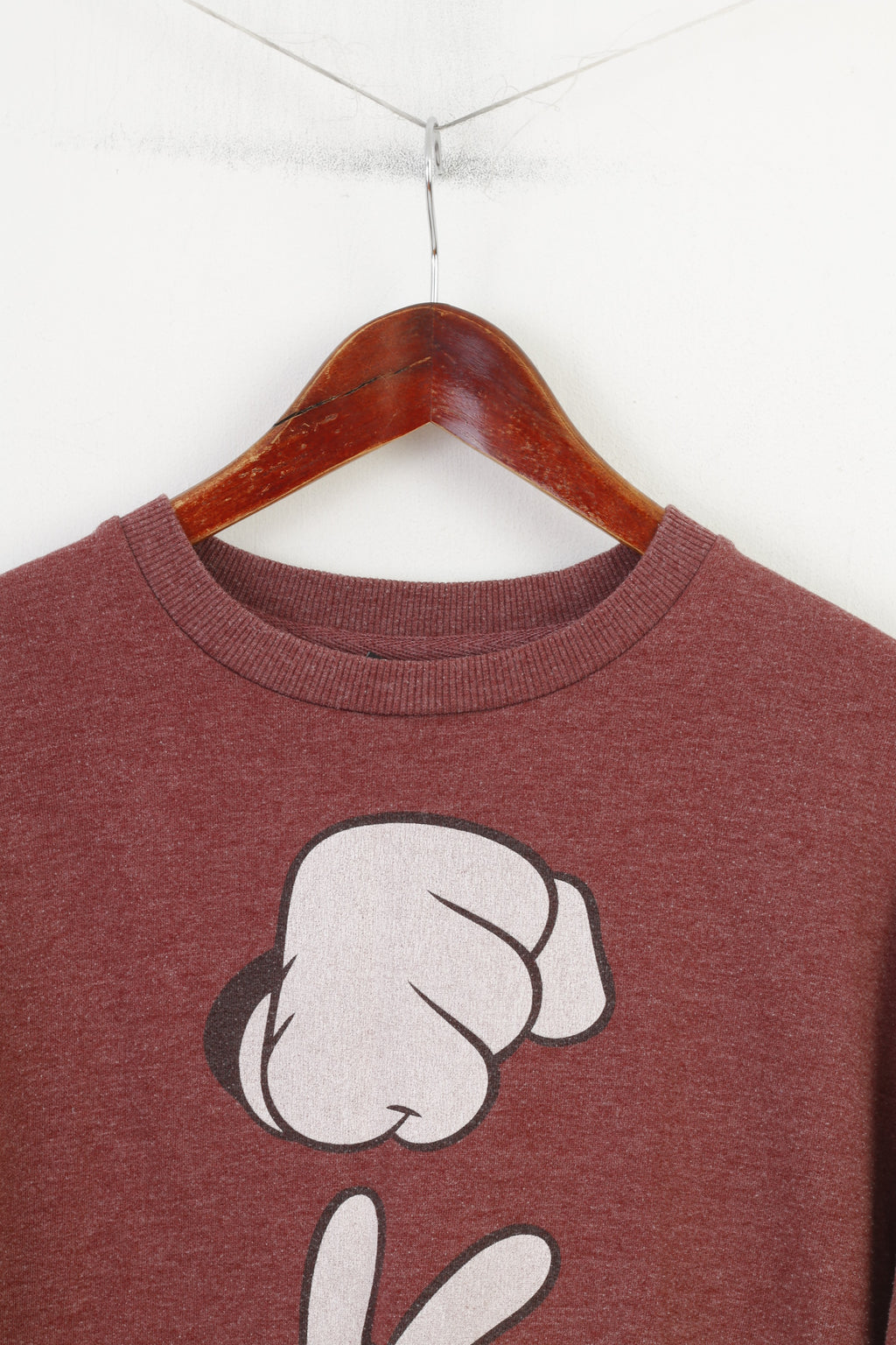 Cedar Wood State Men M Sweatshirt Jumper Maroon Crew Neck Coton Disney vintage Top 