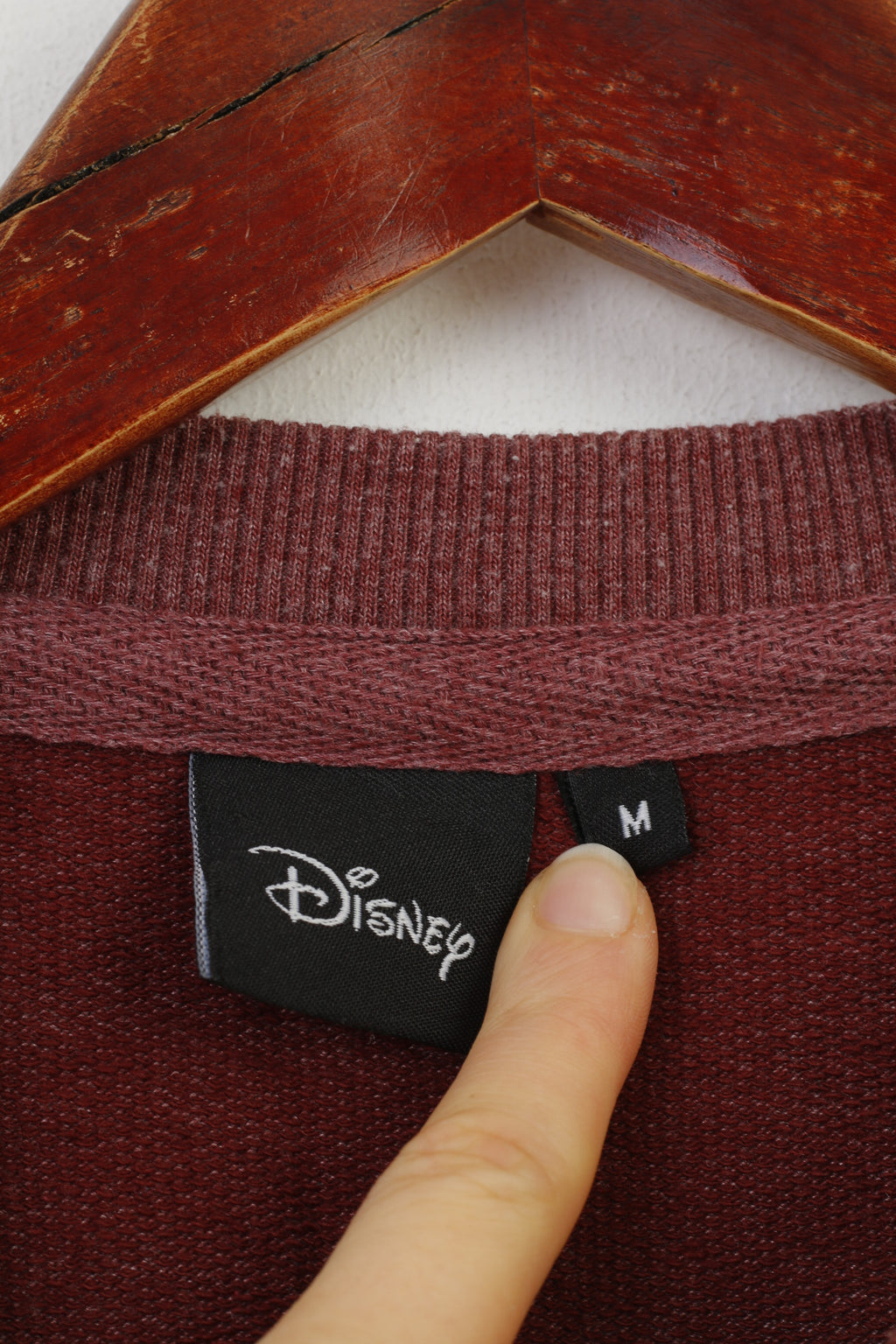 Cedar Wood State Men M Sweatshirt Jumper Maroon Crew Neck Coton Disney vintage Top 