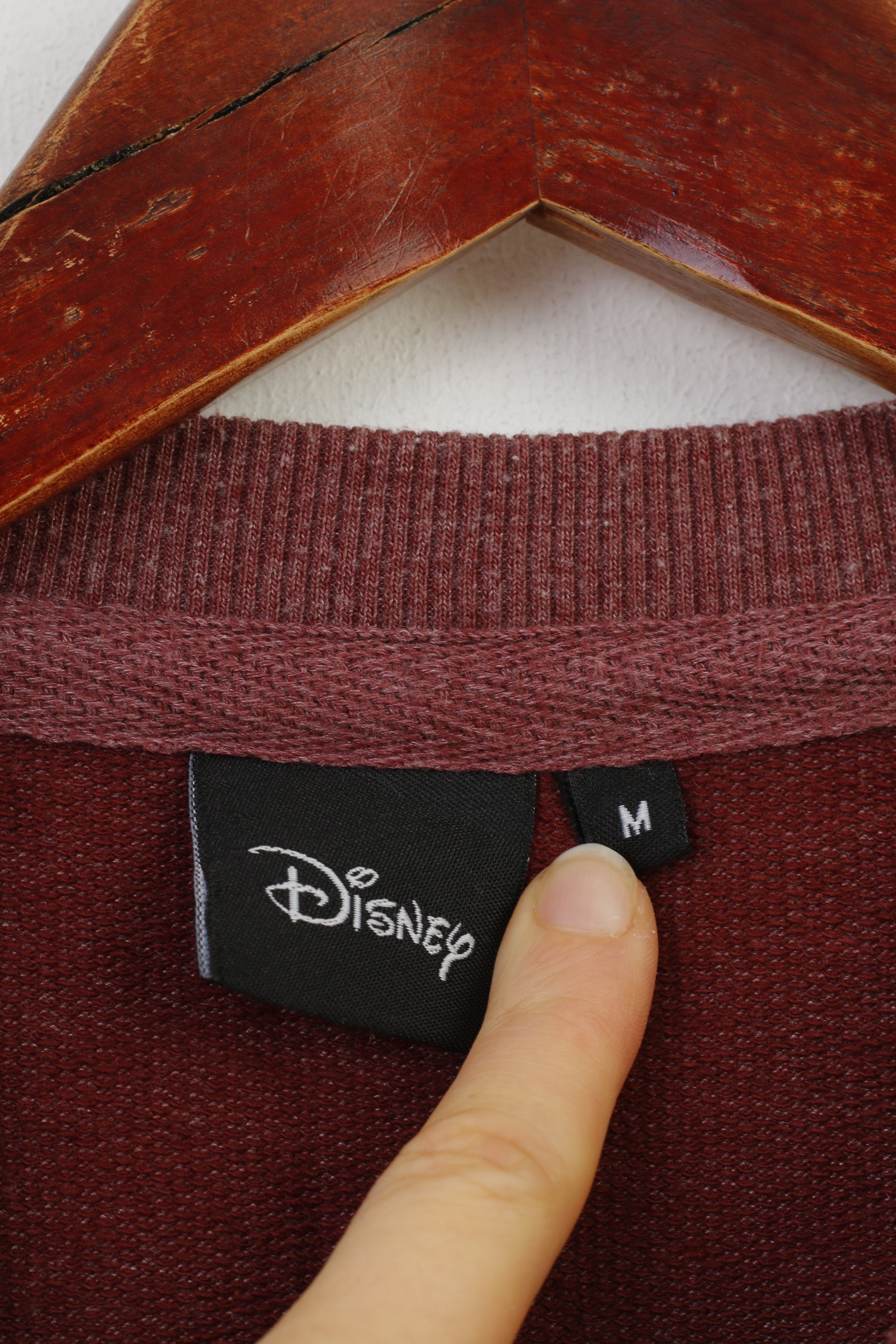 Cedar Wood State Men M Sweatshirt Jumper Maroon Crew Neck Coton Disney vintage Top 