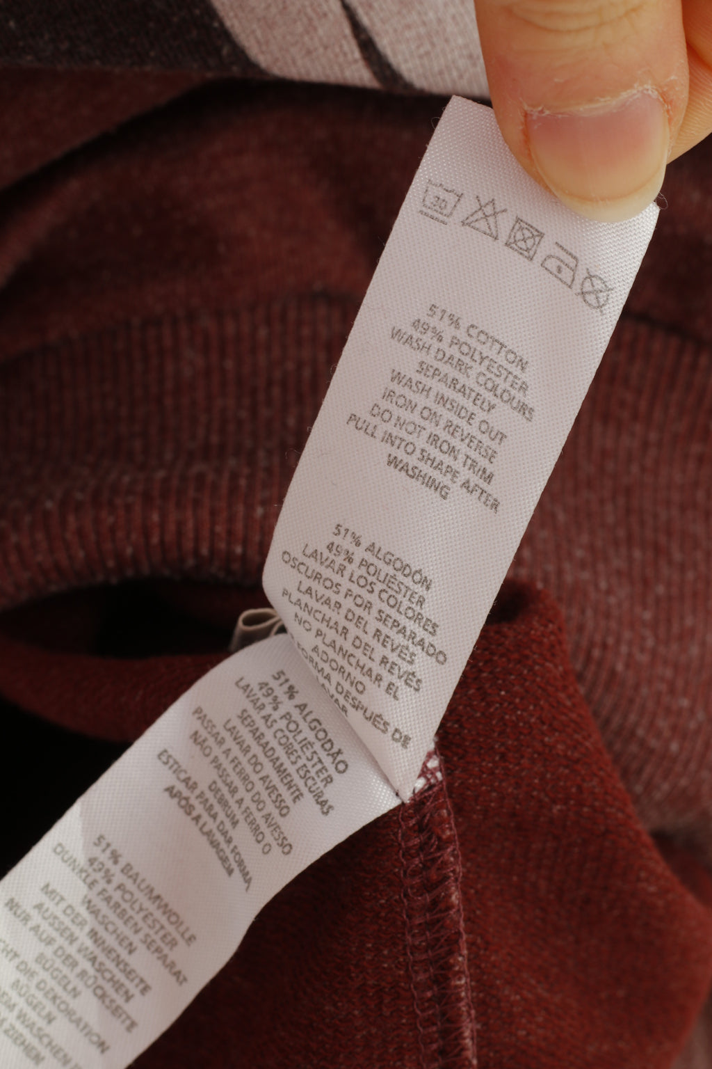 Cedar Wood State Men M Sweatshirt Jumper Maroon Crew Neck Coton Disney vintage Top 