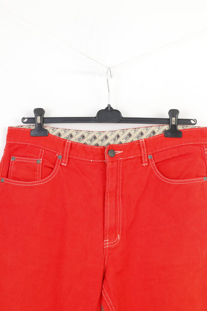 IPC Men 25 Trousers Red Cotton High Waist Jeans Top