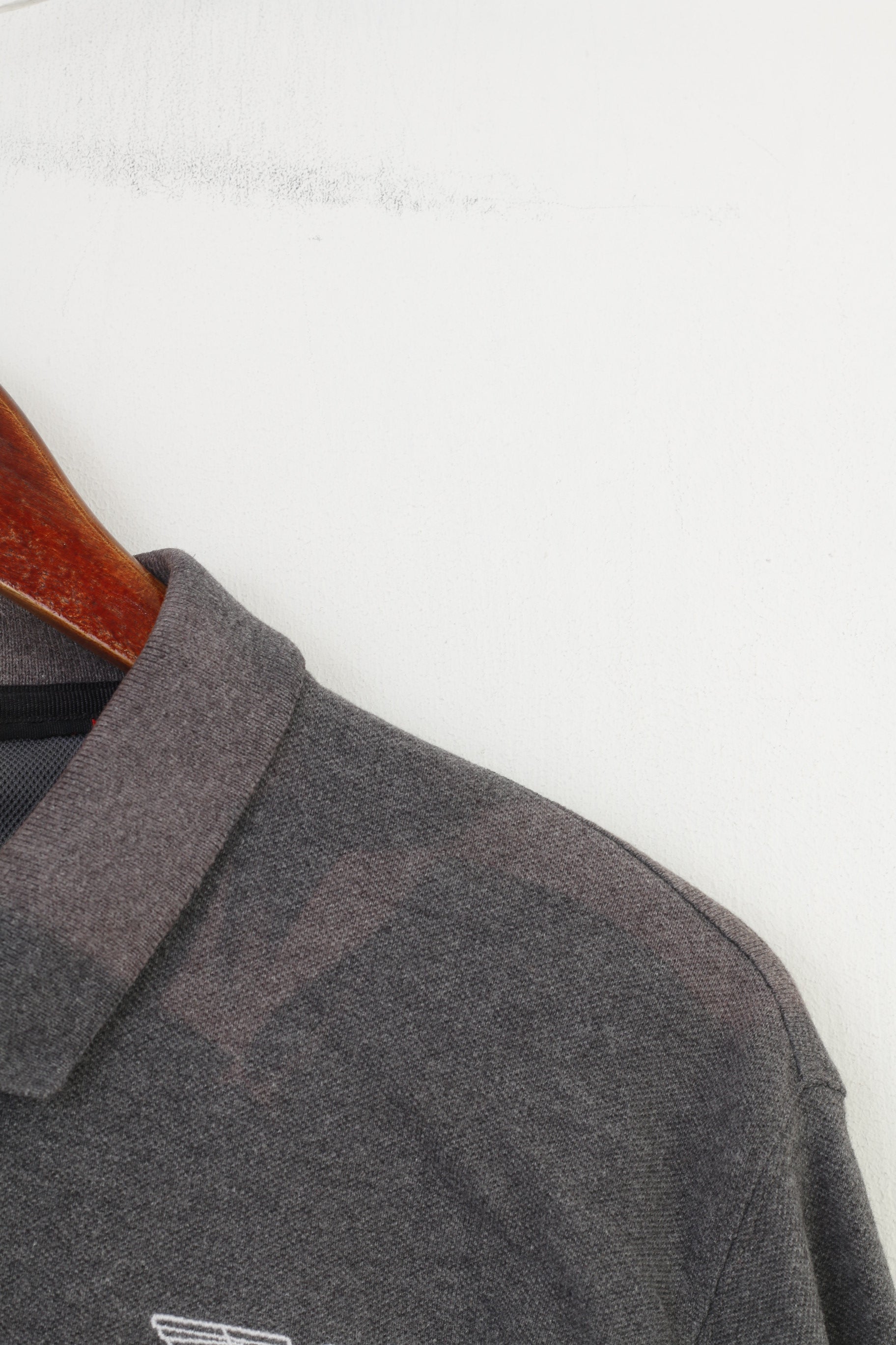 Polo Hackett da uomo XXL grigia a maniche lunghe in cotone Aston Martin Racing V8 GTE con colletto