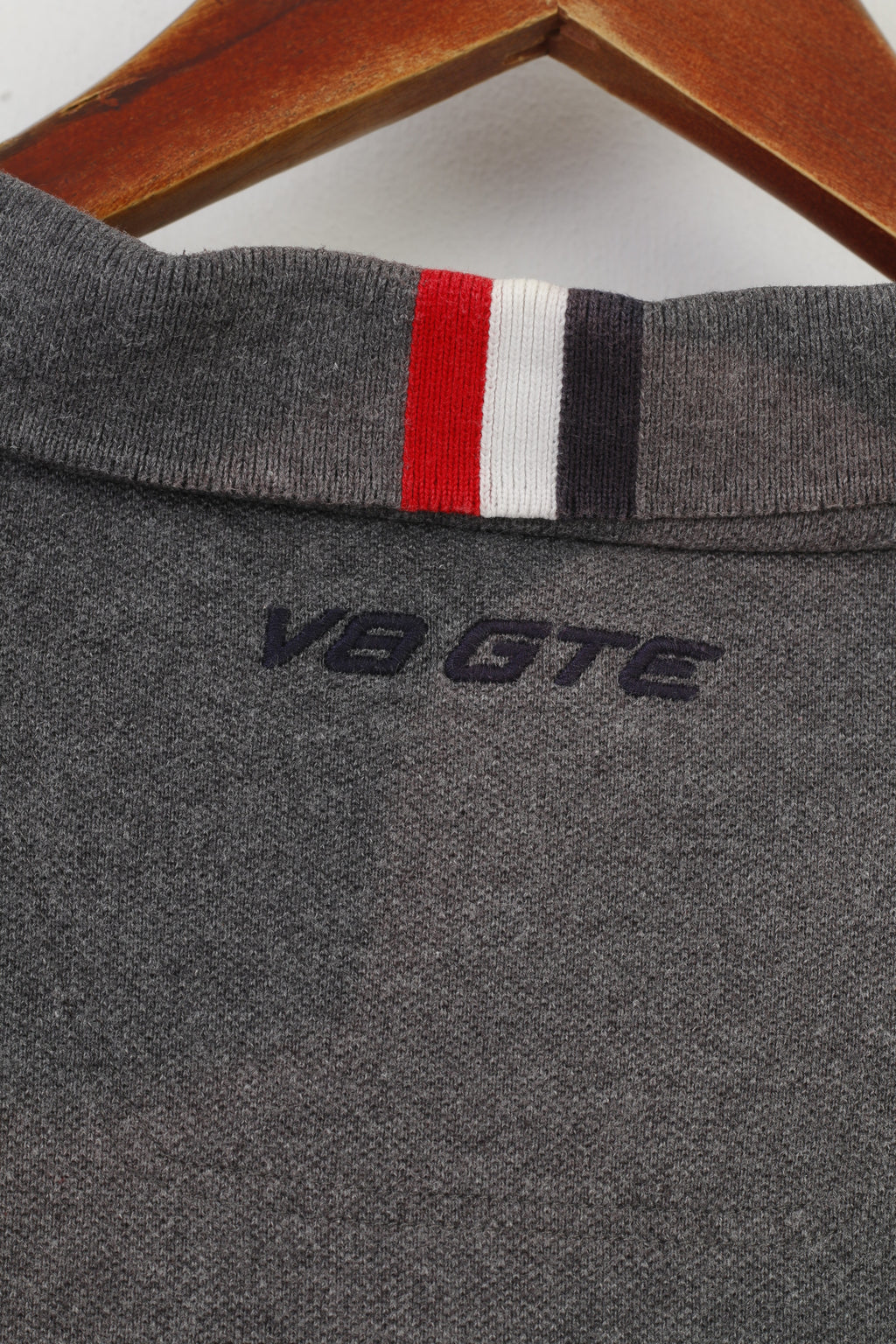 Polo Hackett da uomo XXL grigia a maniche lunghe in cotone Aston Martin Racing V8 GTE con colletto