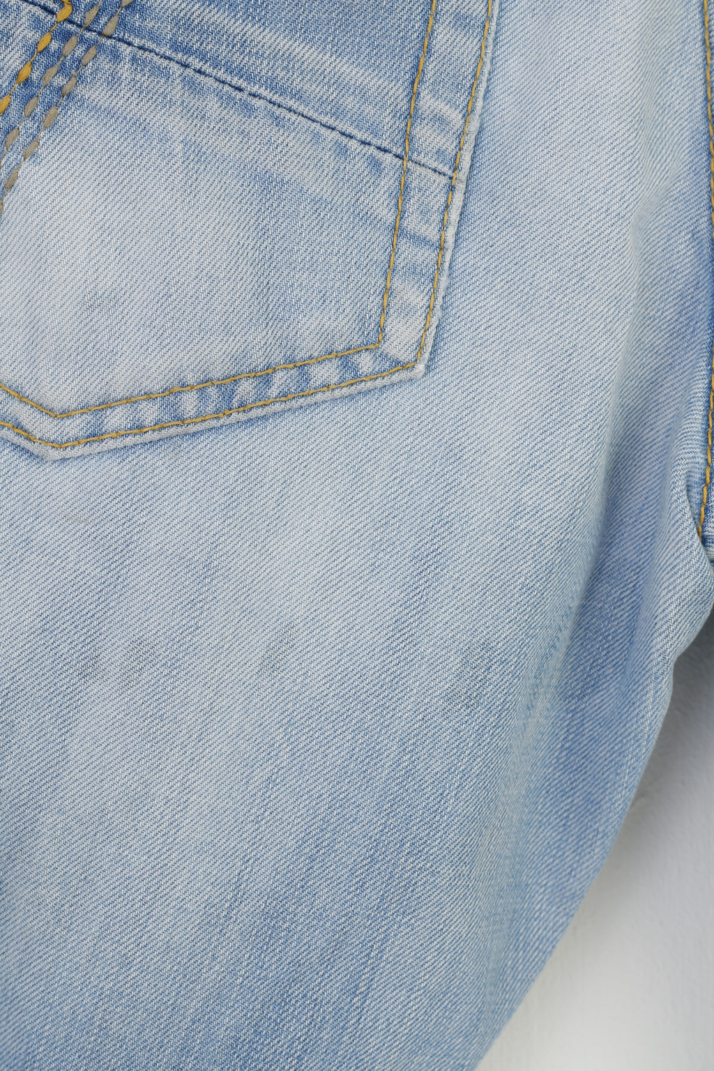 Timezone Hommes 31 30 Pantalon Bleu Coton Boutons Jeans Décontractés Look Délavé Pantalon Style Coast Top