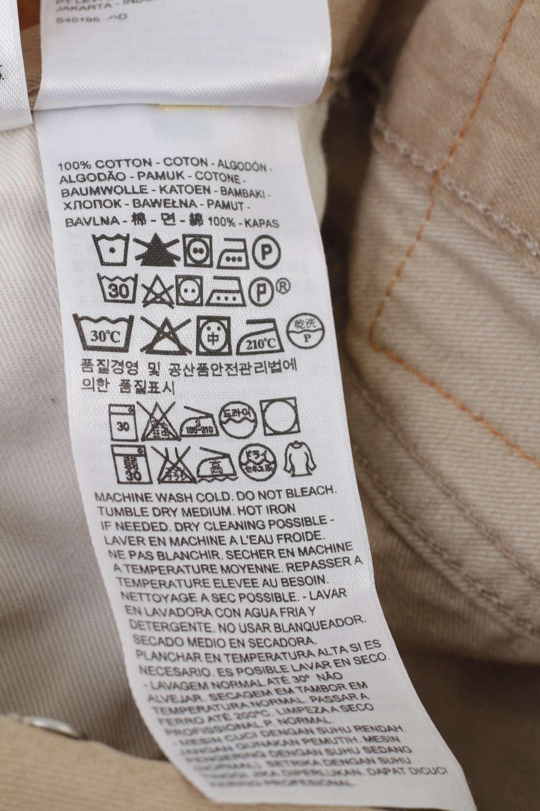 Levi's Homme 30 34 Pantalon Beige Coton Qualité Vêtements 501 Boutons Haut Taille Haute