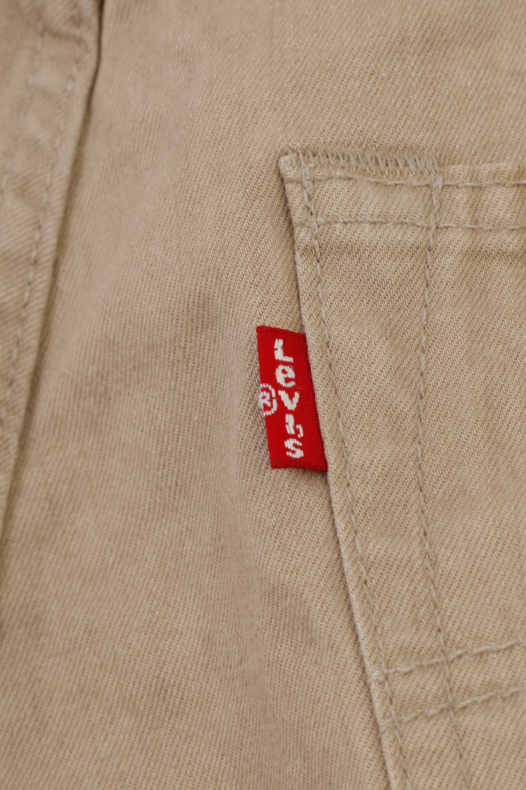 Levi's Homme 30 34 Pantalon Beige Coton Qualité Vêtements 501 Boutons Haut Taille Haute