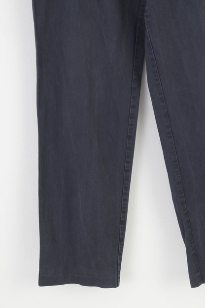 Canda Men 54 Trousers Navy Blue Cotton Elastoflex Regular Fit Top