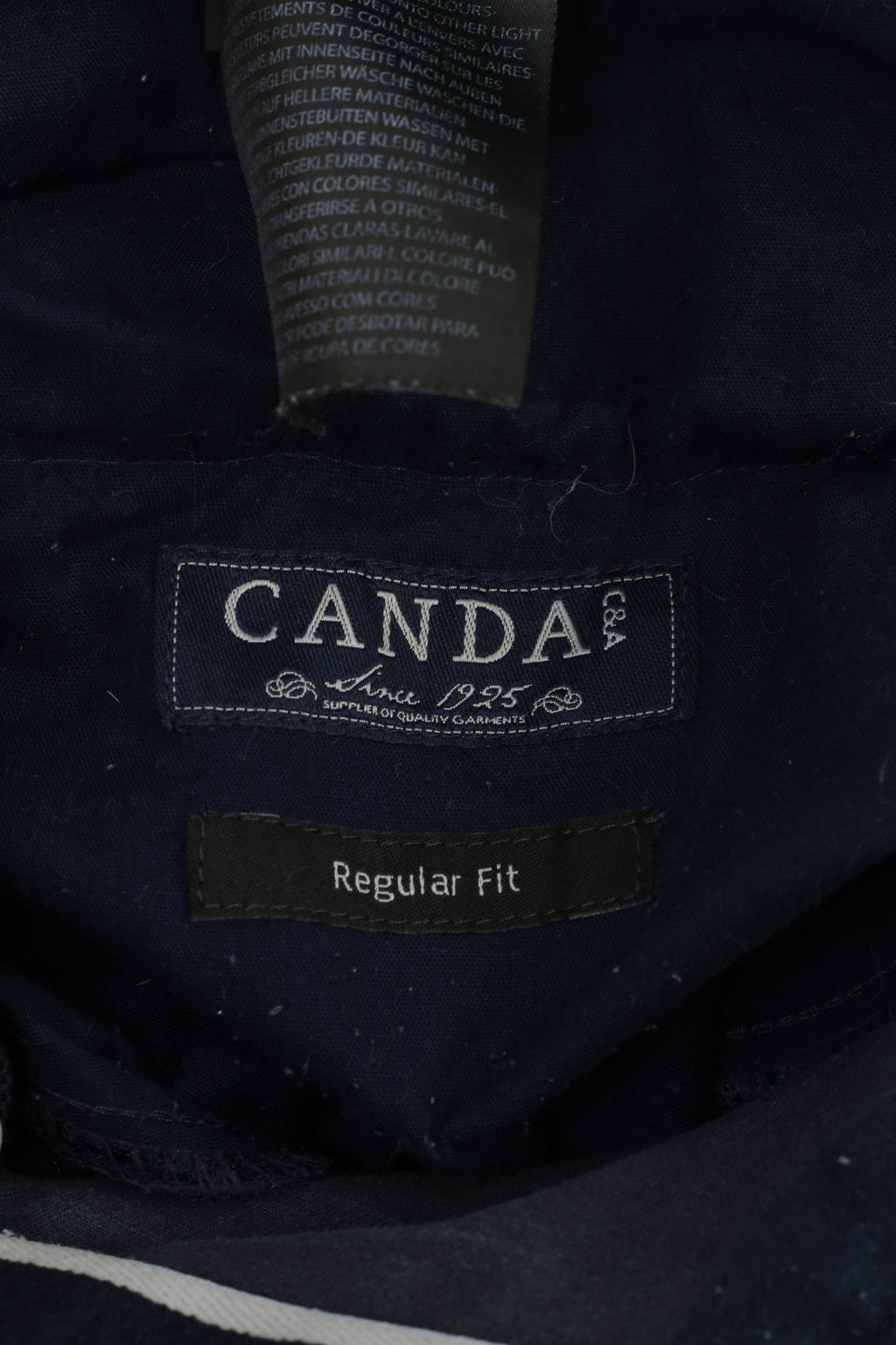 Canda Homme 54 Pantalon Bleu Marine Coton Elastoflex Regular Fit Top