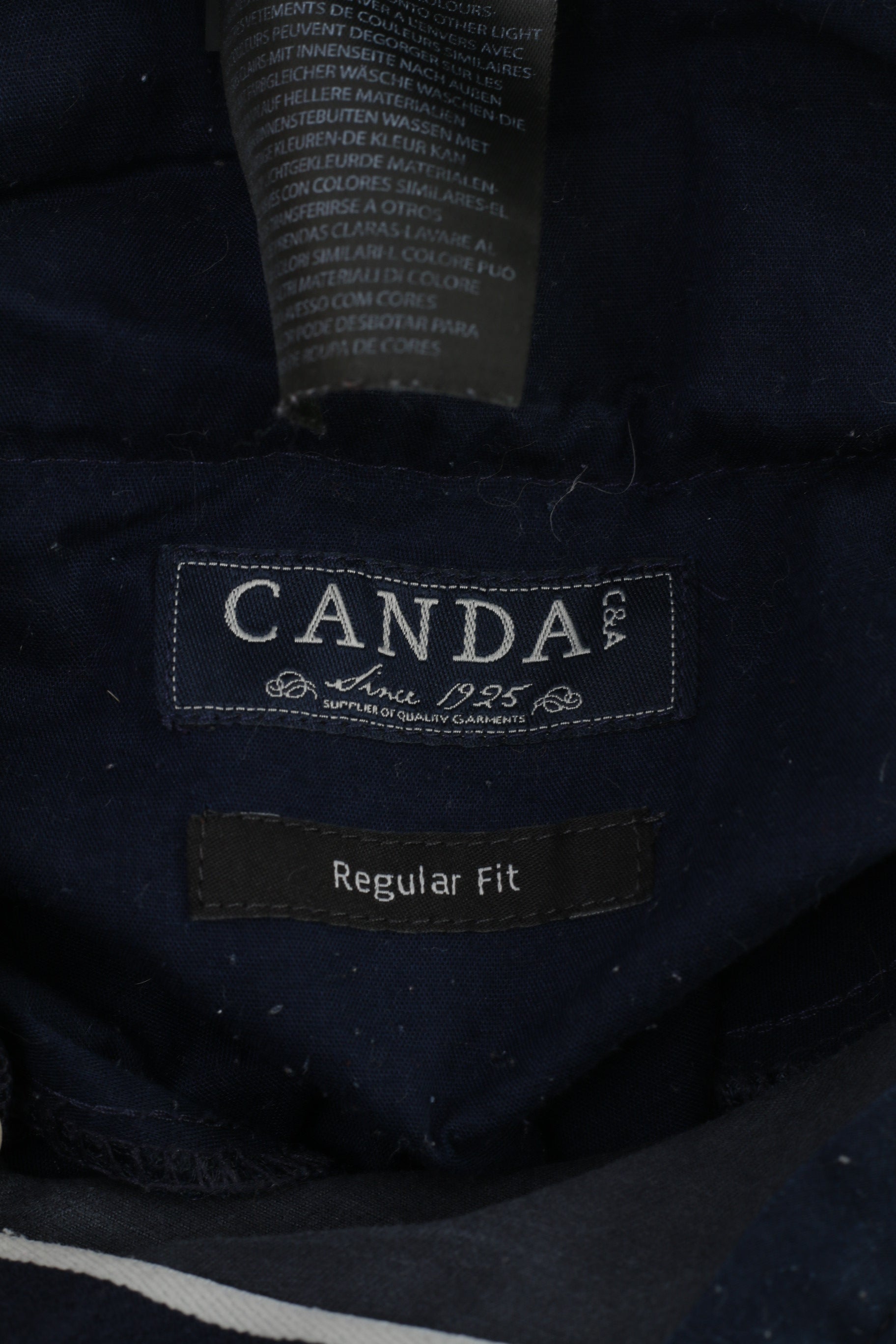 Canda Homme 54 Pantalon Bleu Marine Coton Elastoflex Regular Fit Top