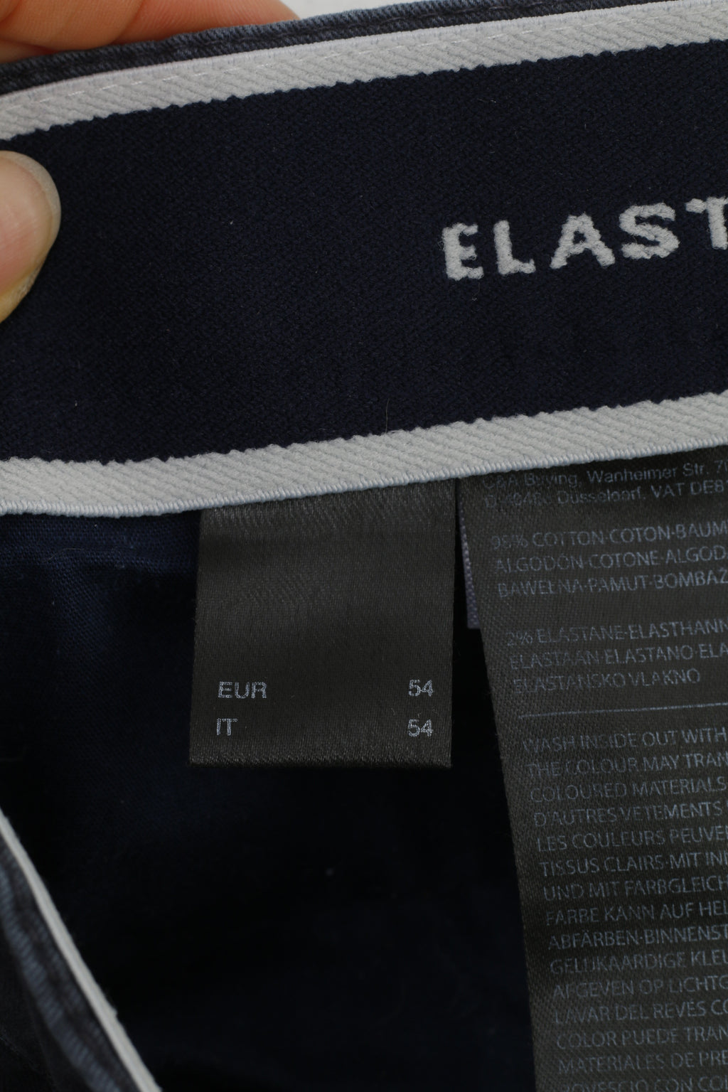 Canda Homme 54 Pantalon Bleu Marine Coton Elastoflex Regular Fit Top