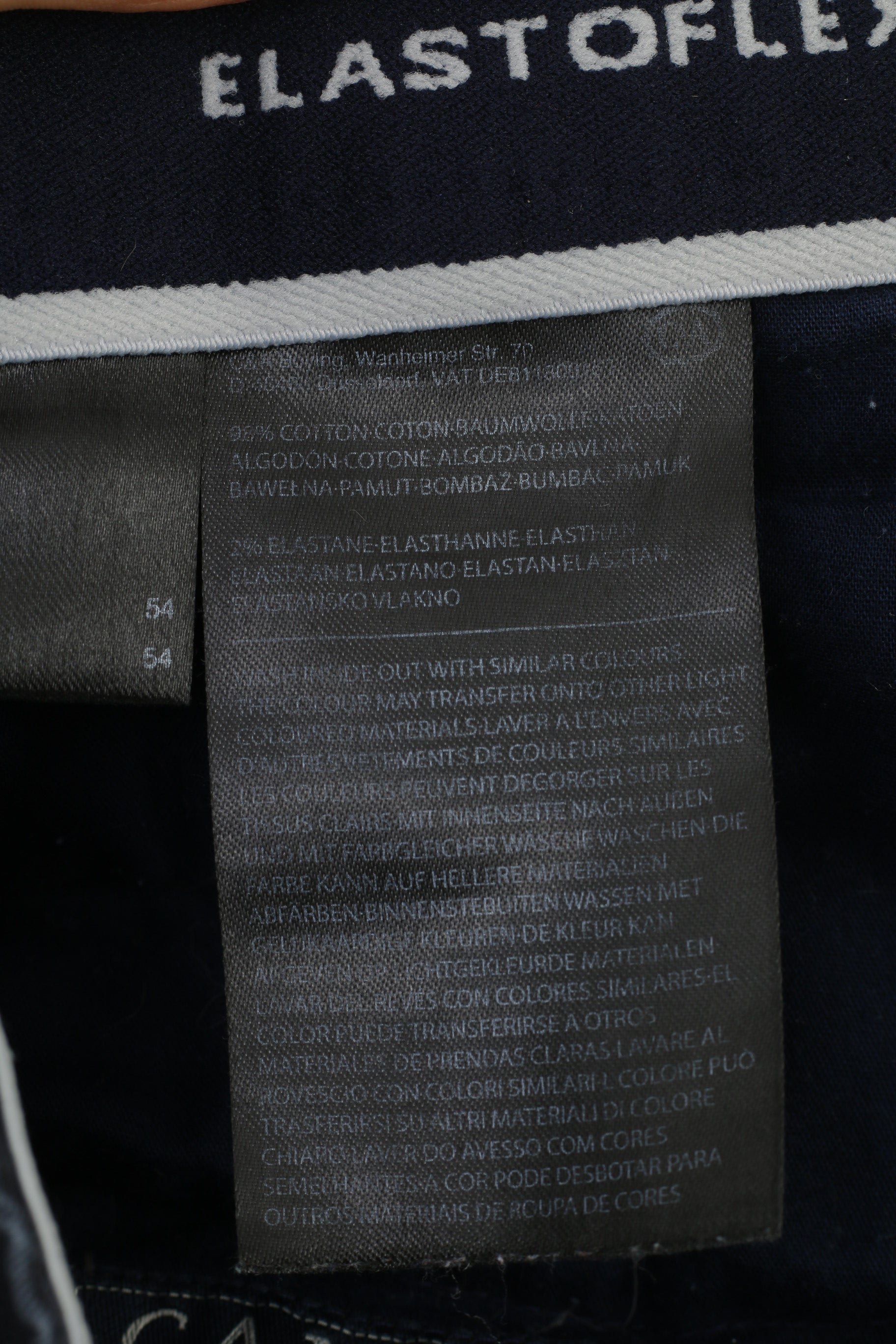 Canda Homme 54 Pantalon Bleu Marine Coton Elastoflex Regular Fit Top